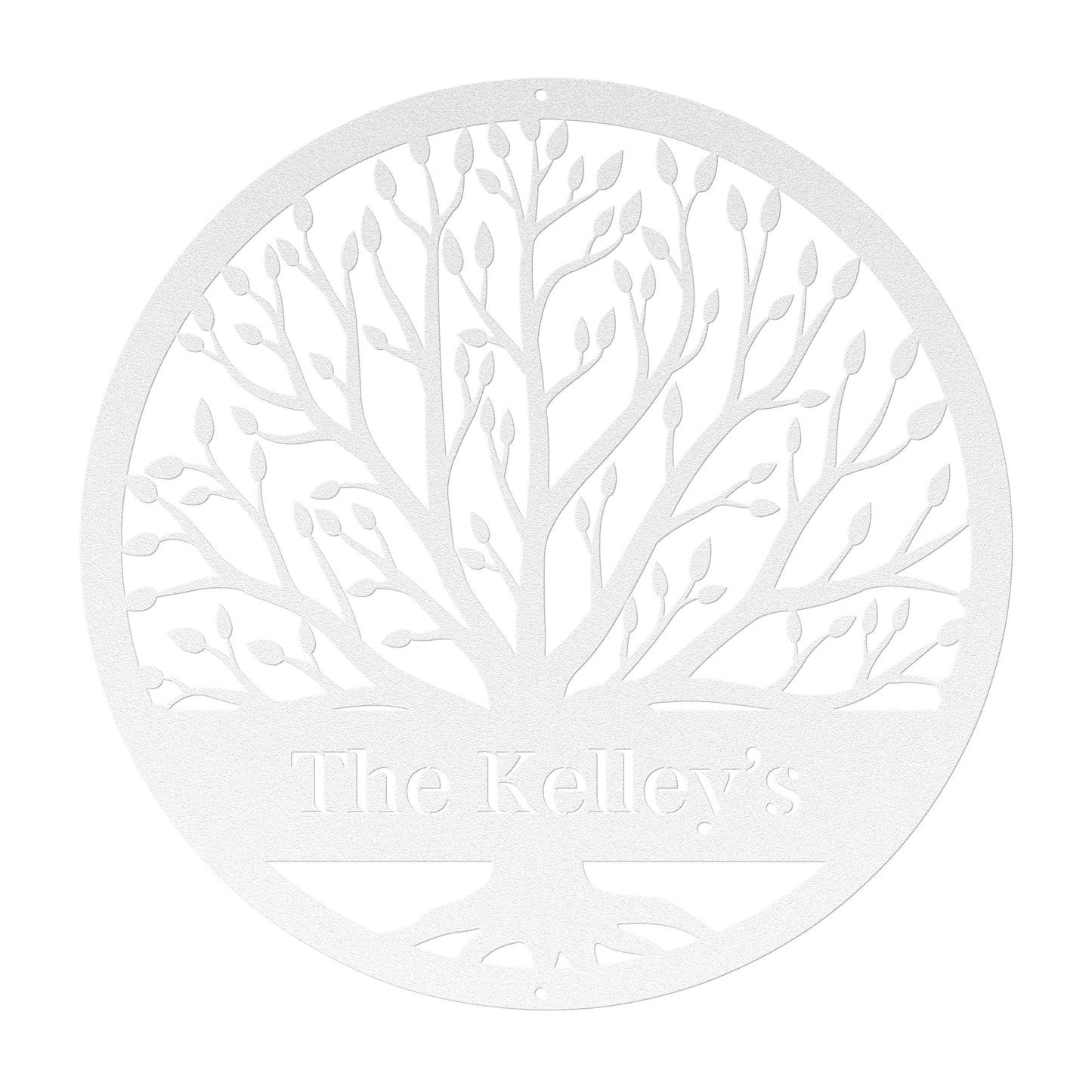 10500 - Tree Circle Customizable Name Metal Sign