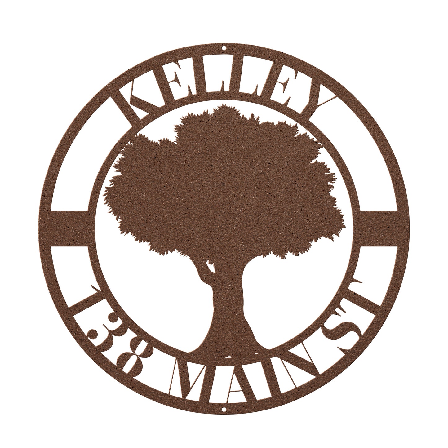 10036 - * Custom Oak Tree Family Address Sign