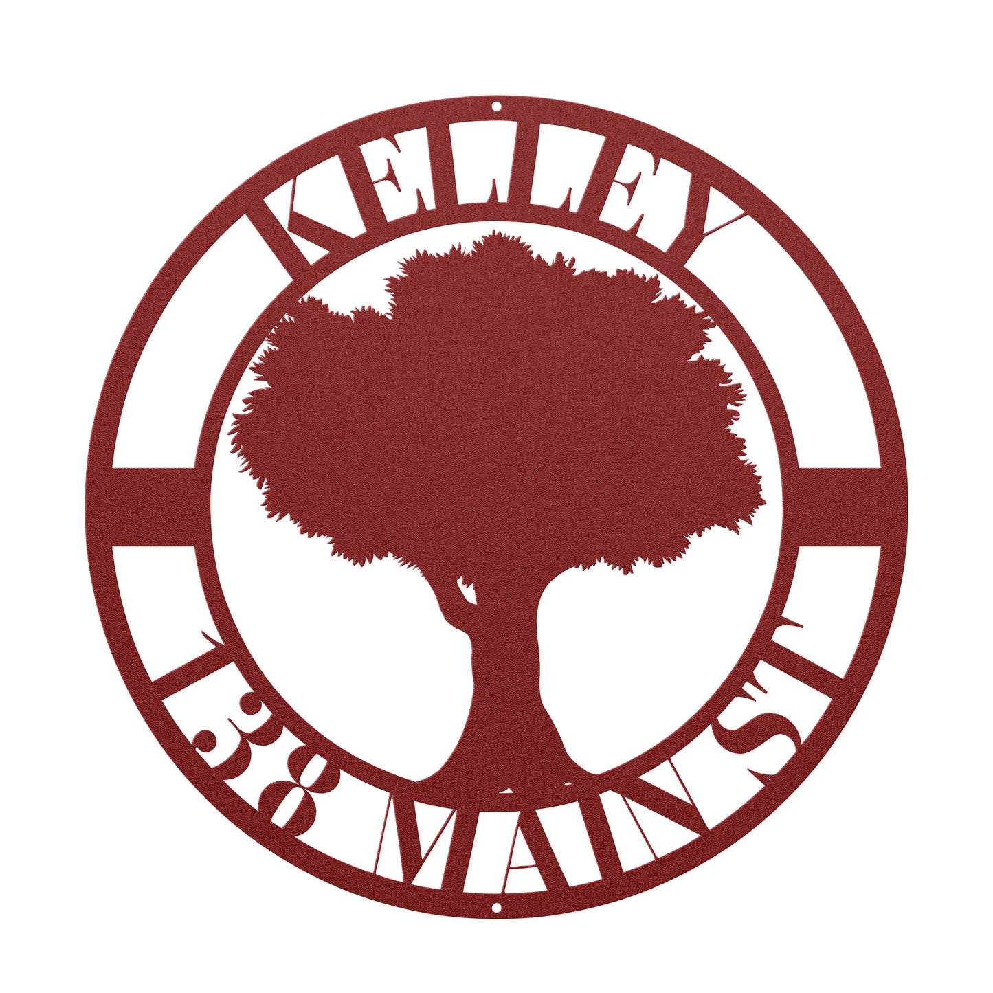 10036 - * Custom Oak Tree Family Address Sign