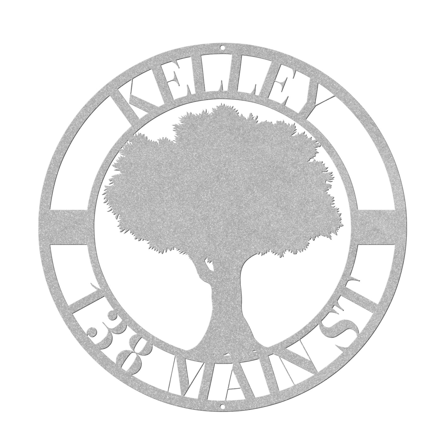 10036 - * Custom Oak Tree Family Address Sign