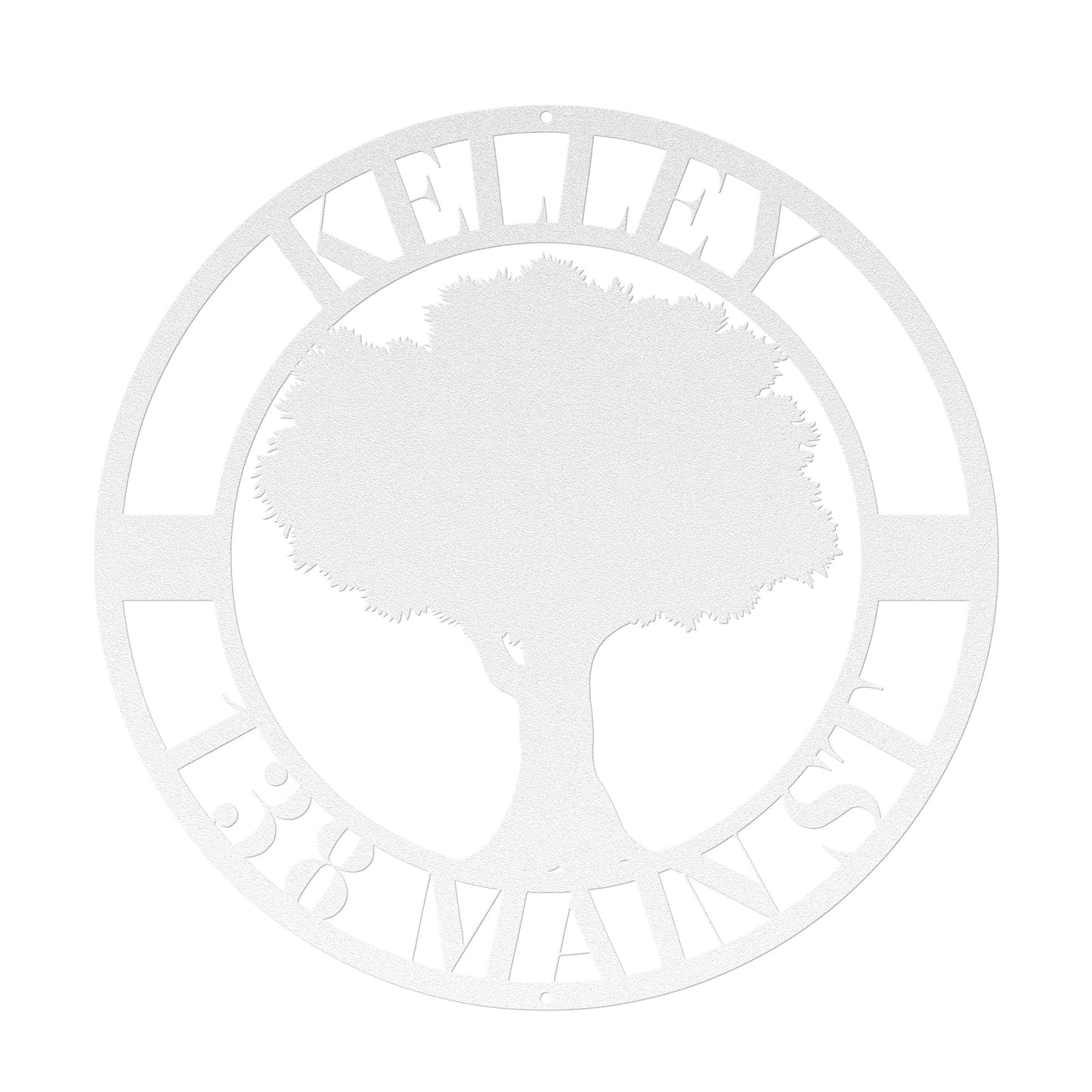 10036 - * Custom Oak Tree Family Address Sign