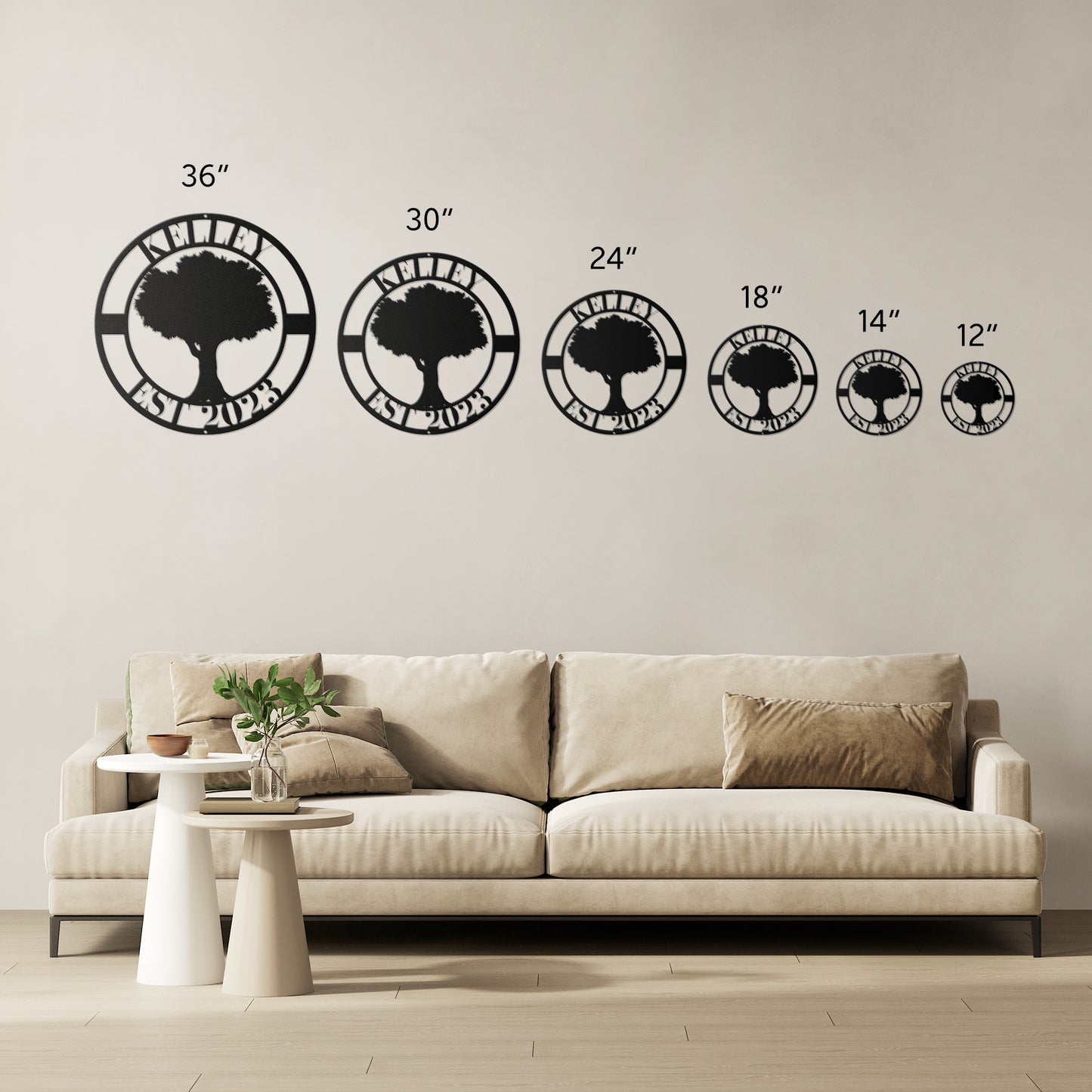 10035 - * Custom Oak Tree Family Name Sign