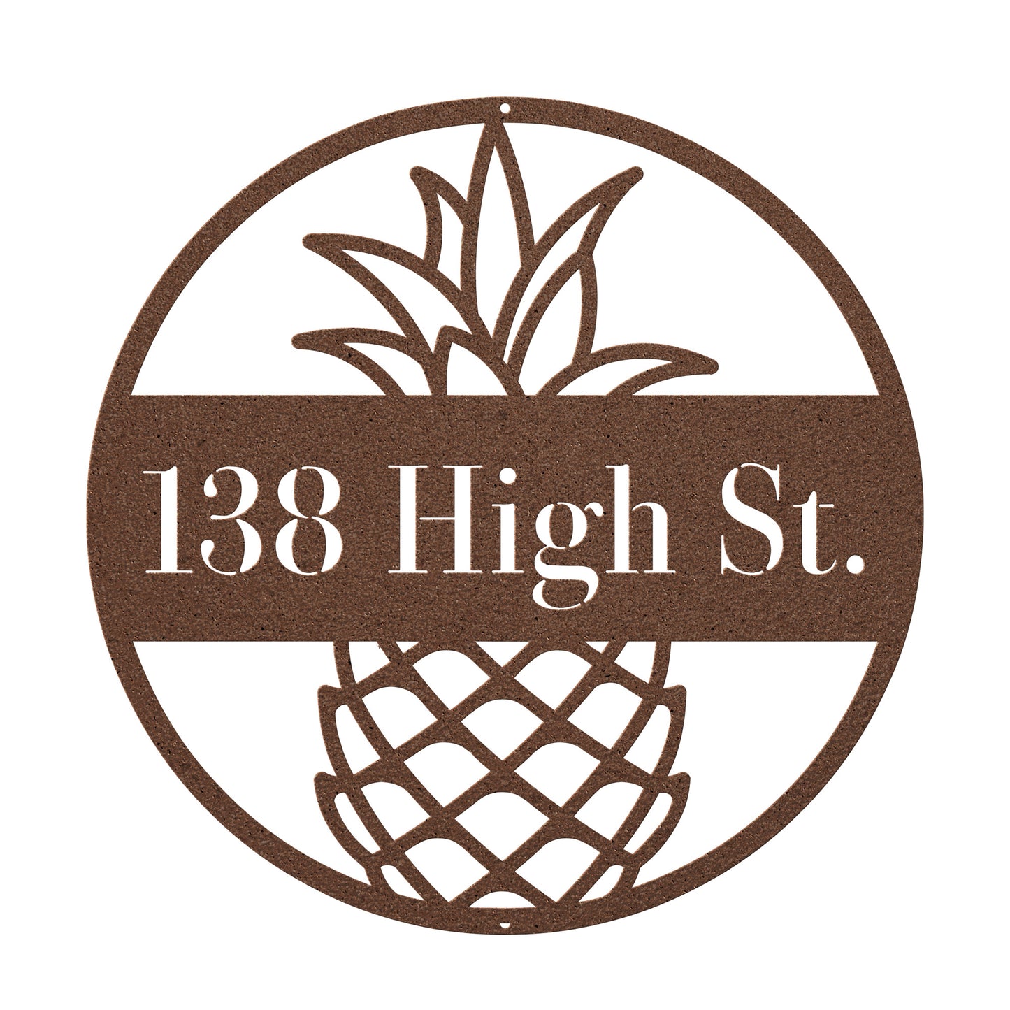 10037 - * Custom Pineapple Family Address Sign