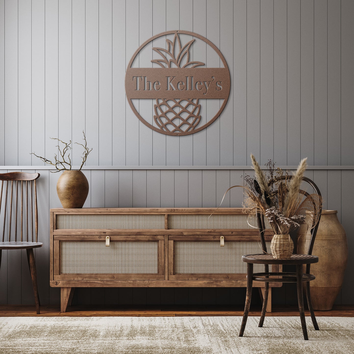 10038 - * Custom Pineapple Family Name Sign