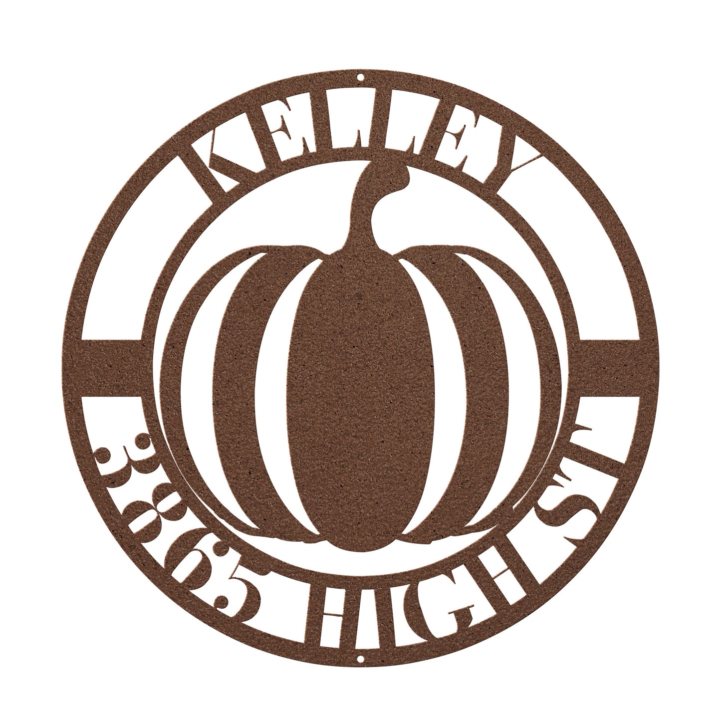 10169 - * Custom Pumpkin Address Metal Sign