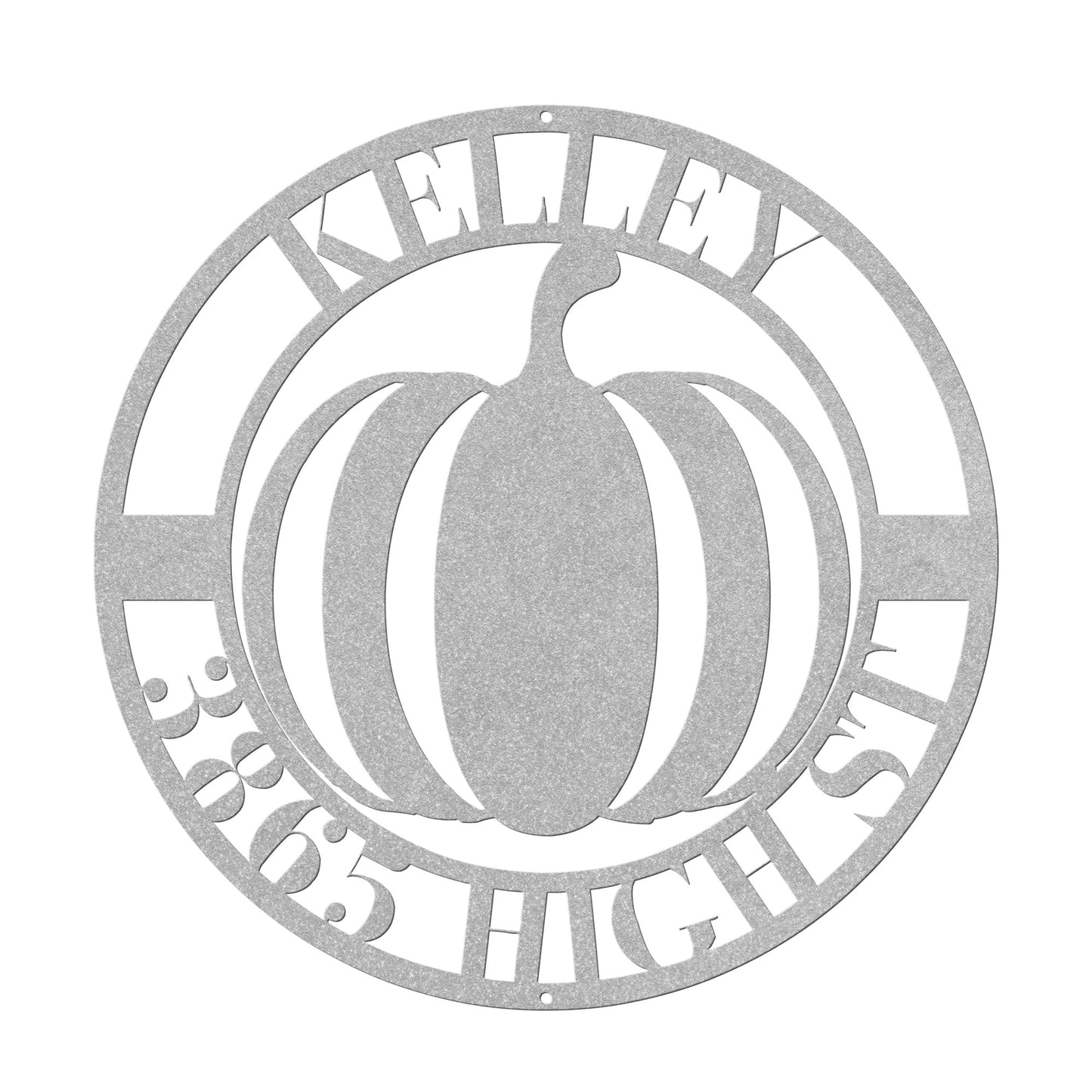 10169 - * Custom Pumpkin Address Metal Sign