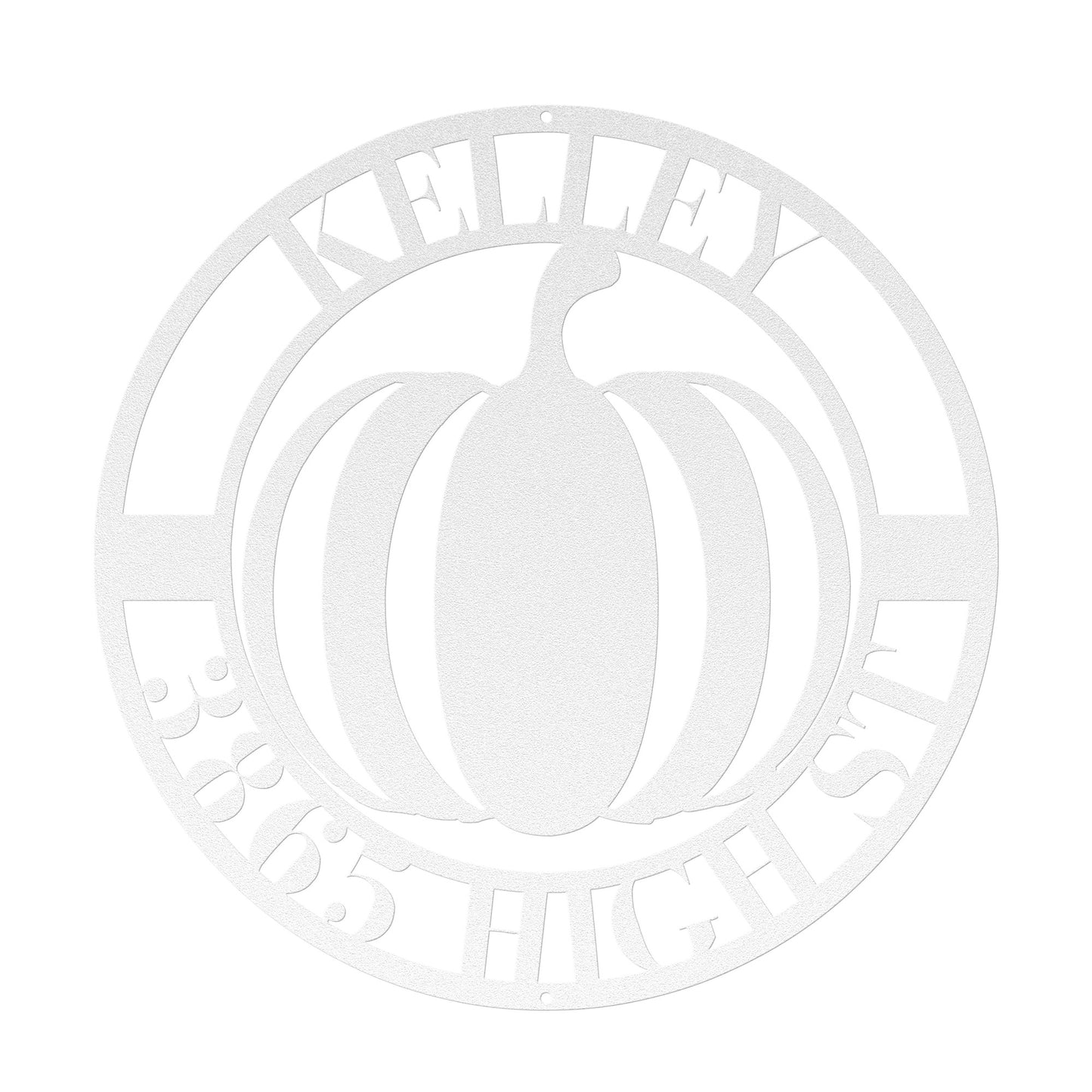 10169 - * Custom Pumpkin Address Metal Sign