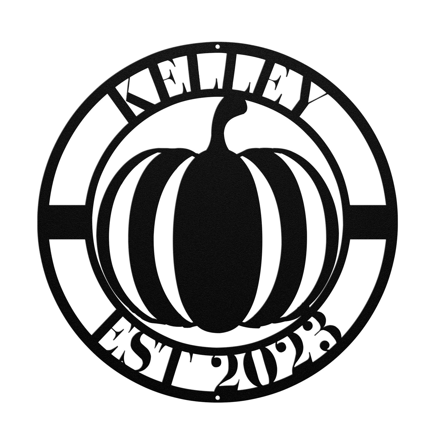 10168 - * Custom Pumpkin Family Metal Sign