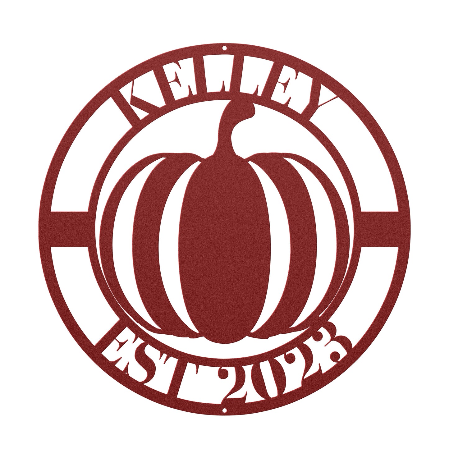 10168 - * Custom Pumpkin Family Metal Sign