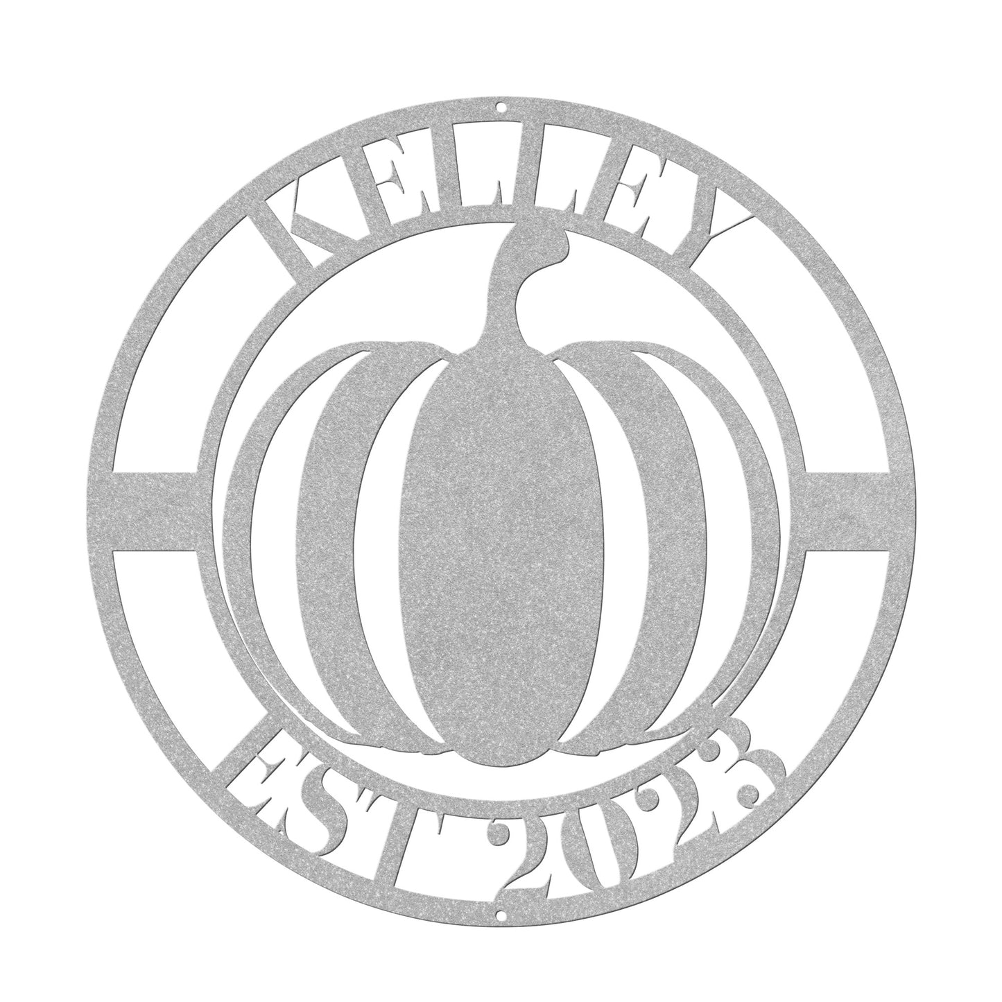 10168 - * Custom Pumpkin Family Metal Sign