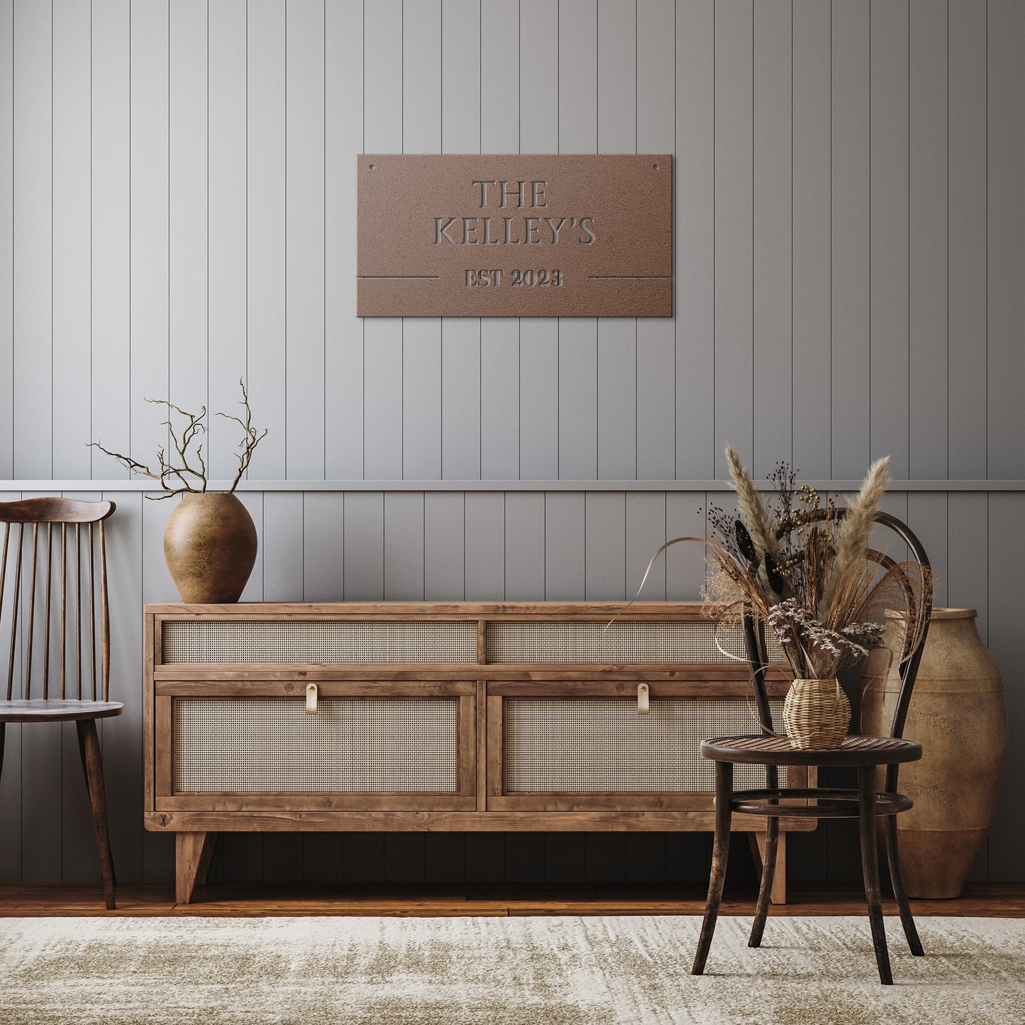 10166 - * Custom Rectangular Modern Name Sign