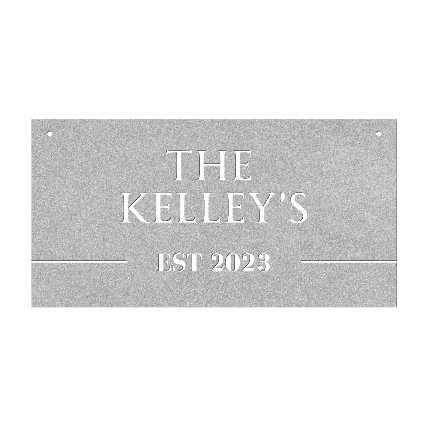 10166 - * Custom Rectangular Modern Name Sign