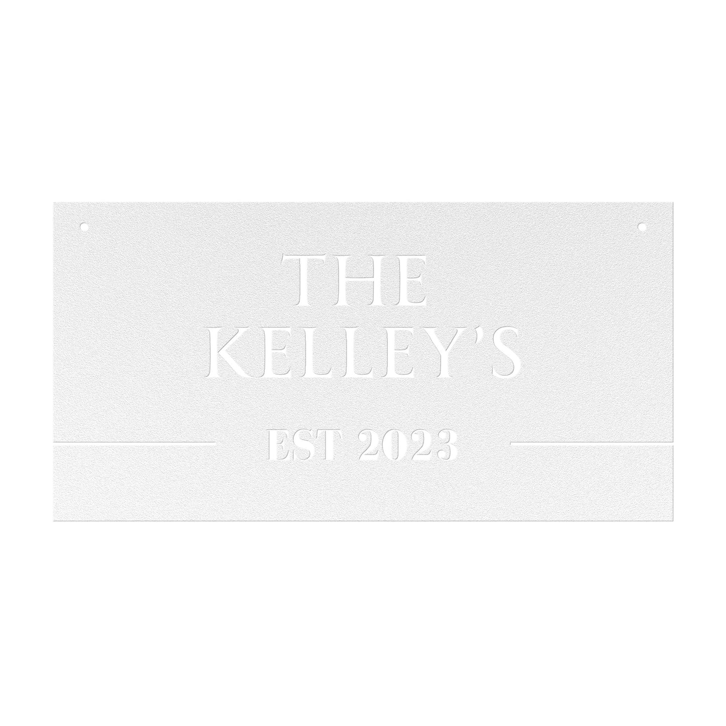 10166 - * Custom Rectangular Modern Name Sign