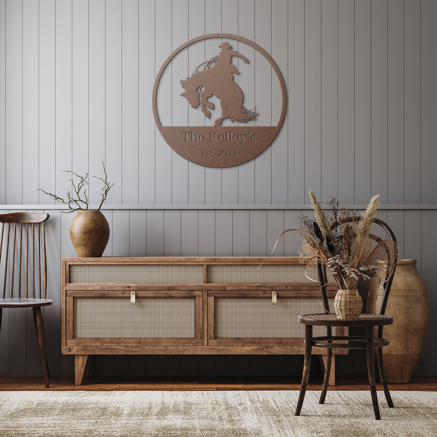 10012 - * Custom Rodeo Cowboy Bucking Horse Sign