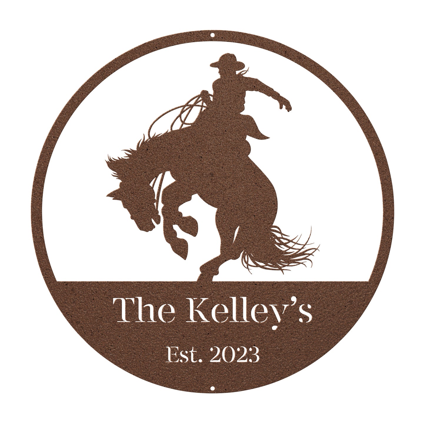 10012 - * Custom Rodeo Cowboy Bucking Horse Sign