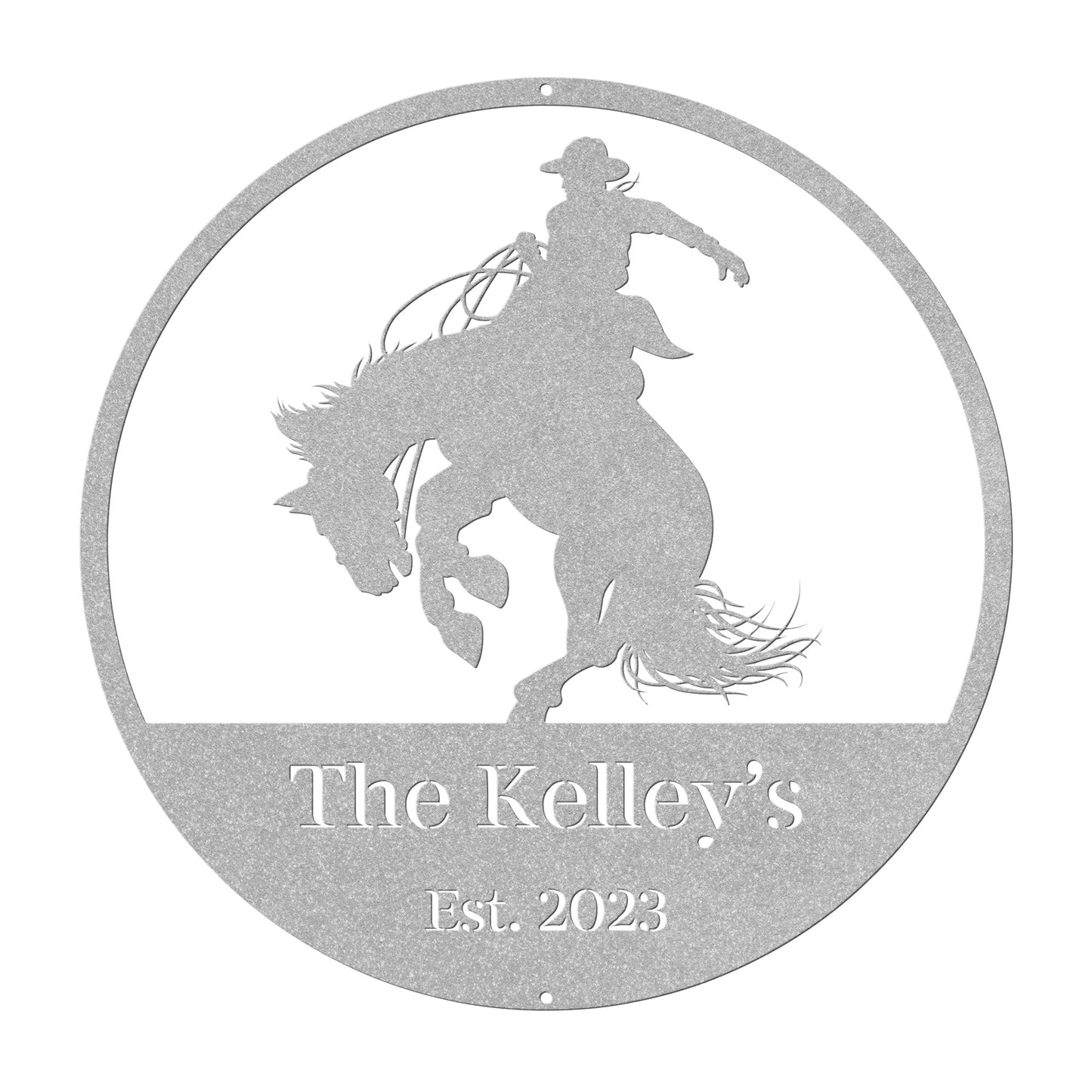 10012 - * Custom Rodeo Cowboy Bucking Horse Sign