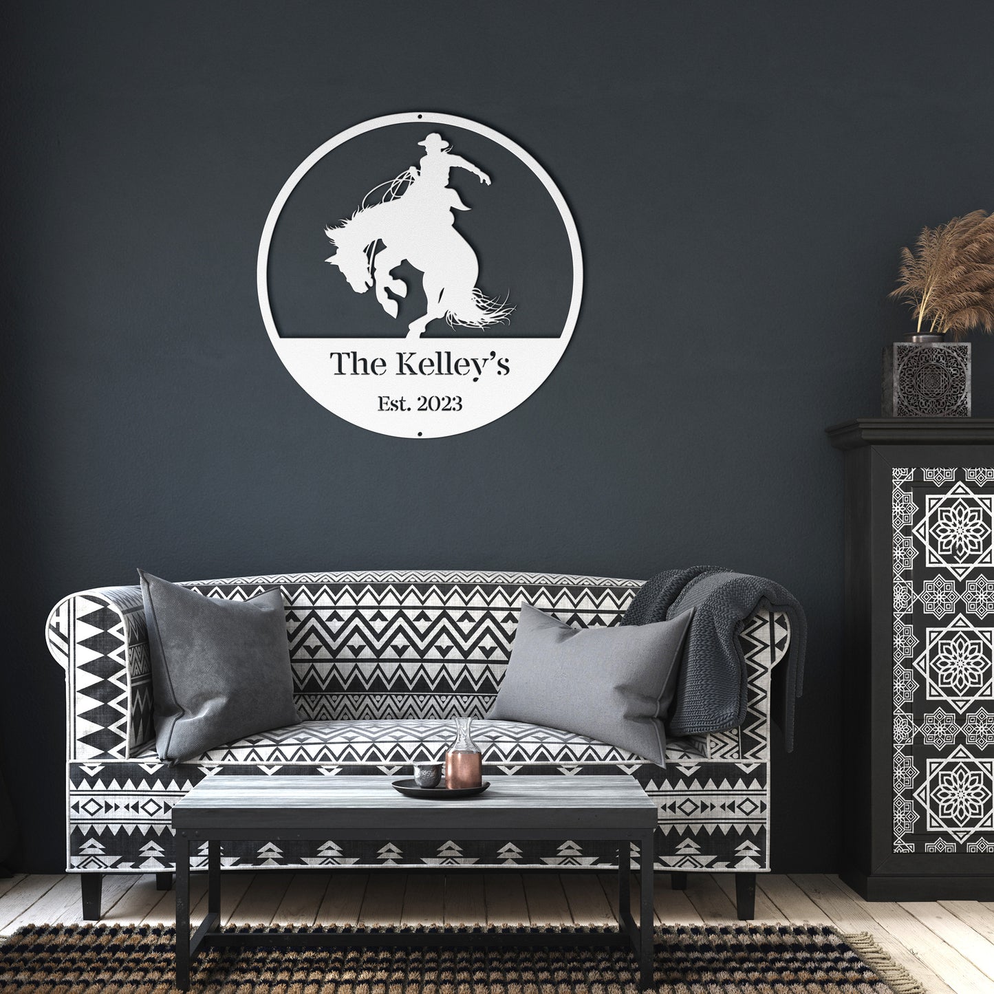 10012 - * Custom Rodeo Cowboy Bucking Horse Sign
