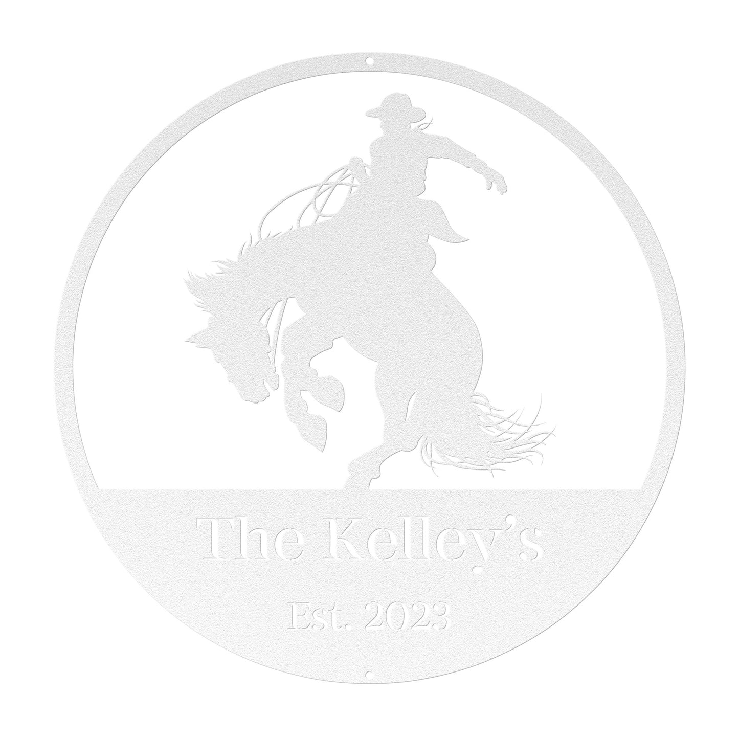 10012 - * Custom Rodeo Cowboy Bucking Horse Sign