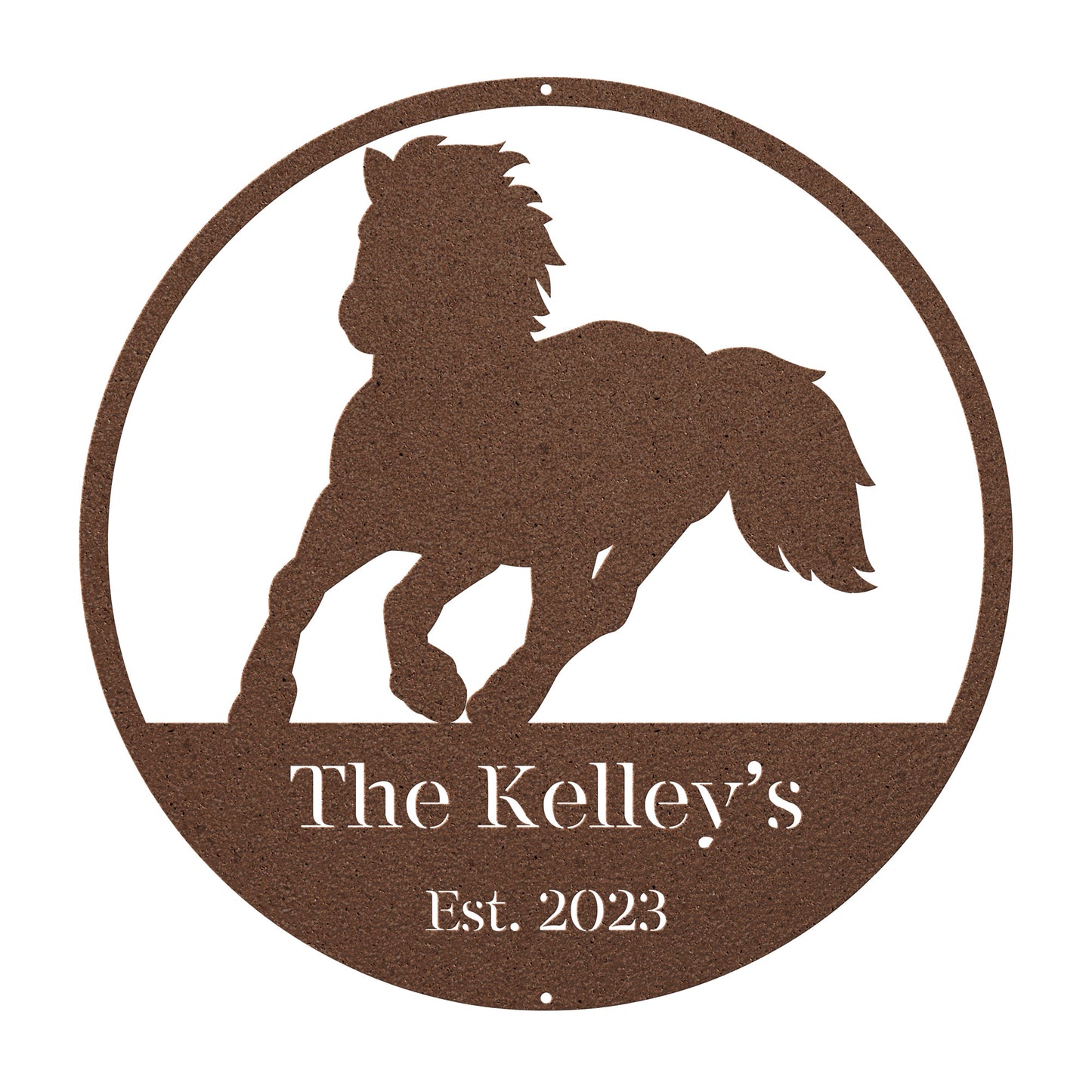 10011 - * Custom Running Horse Family Metal Sign