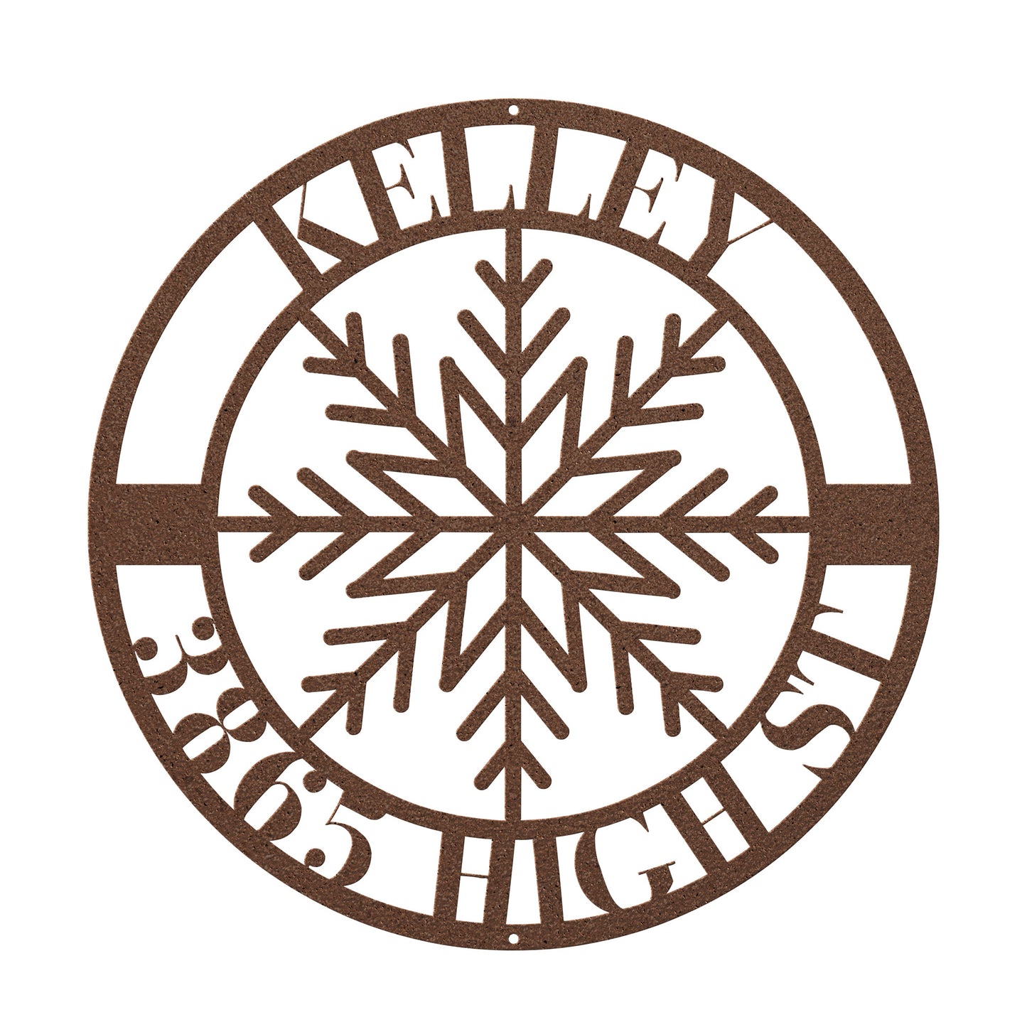 10164 - * Custom Snowflake Address Sign