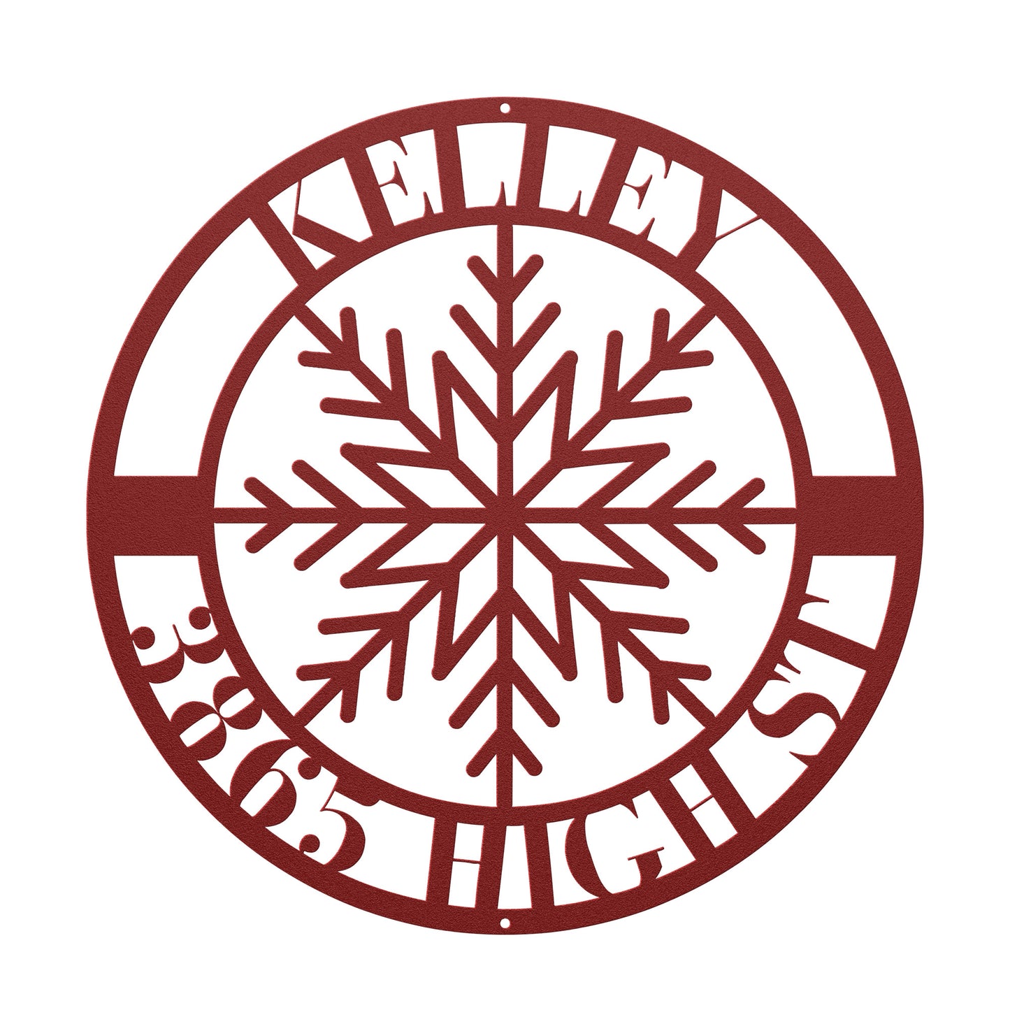 10164 - * Custom Snowflake Address Sign
