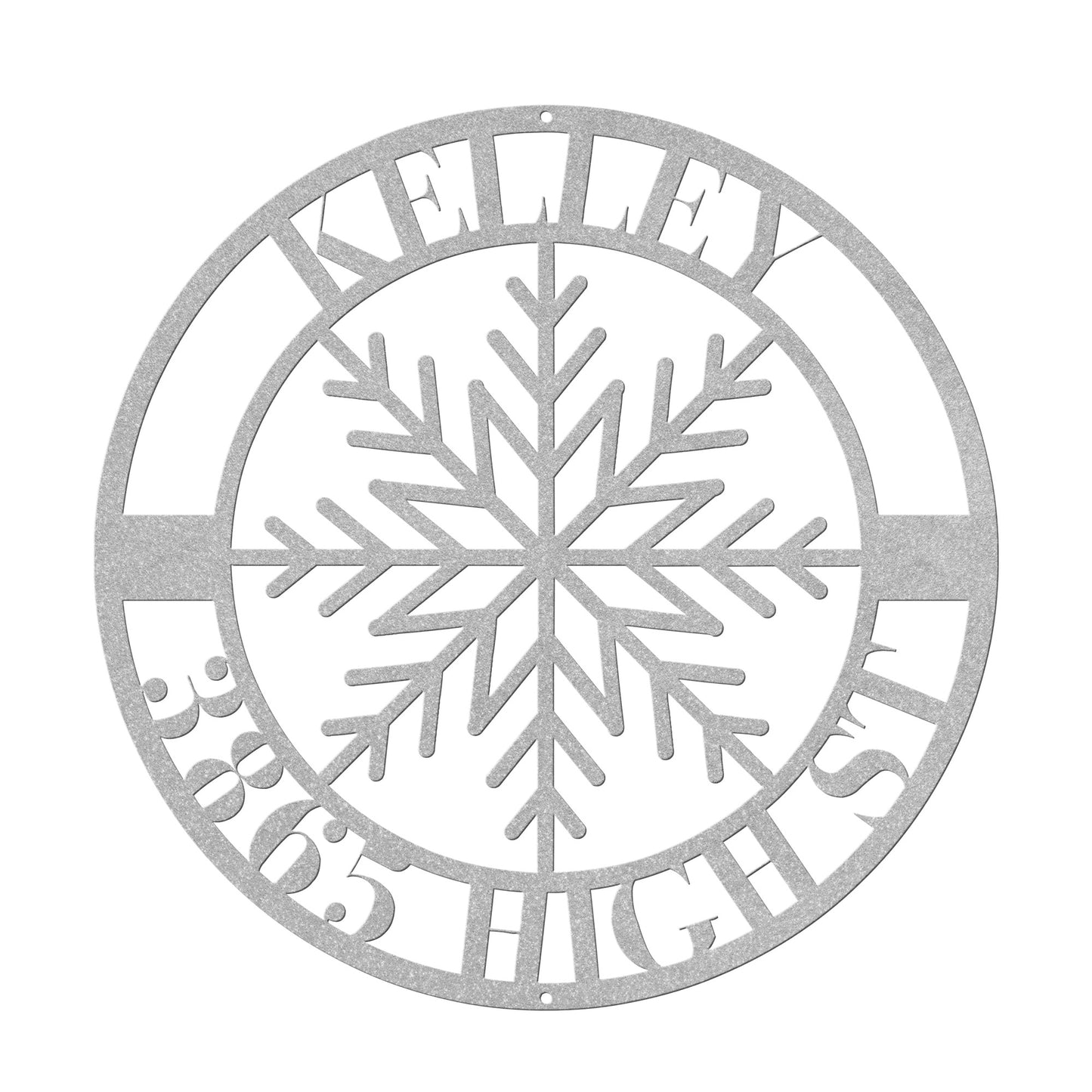 10164 - * Custom Snowflake Address Sign
