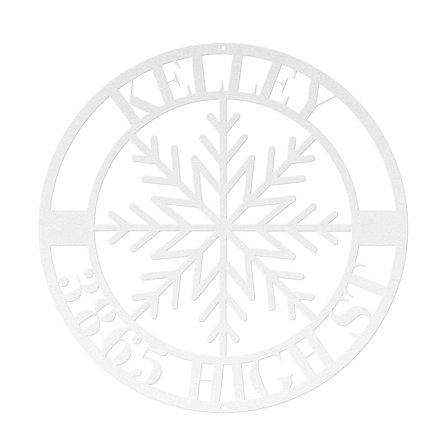 10164 - * Custom Snowflake Address Sign