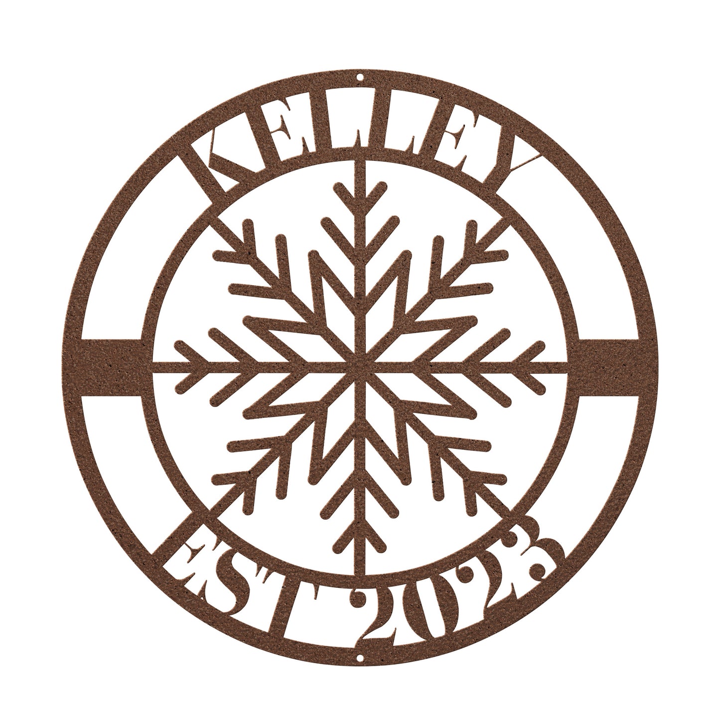 10163 - * Custom Snowflake Family Sign