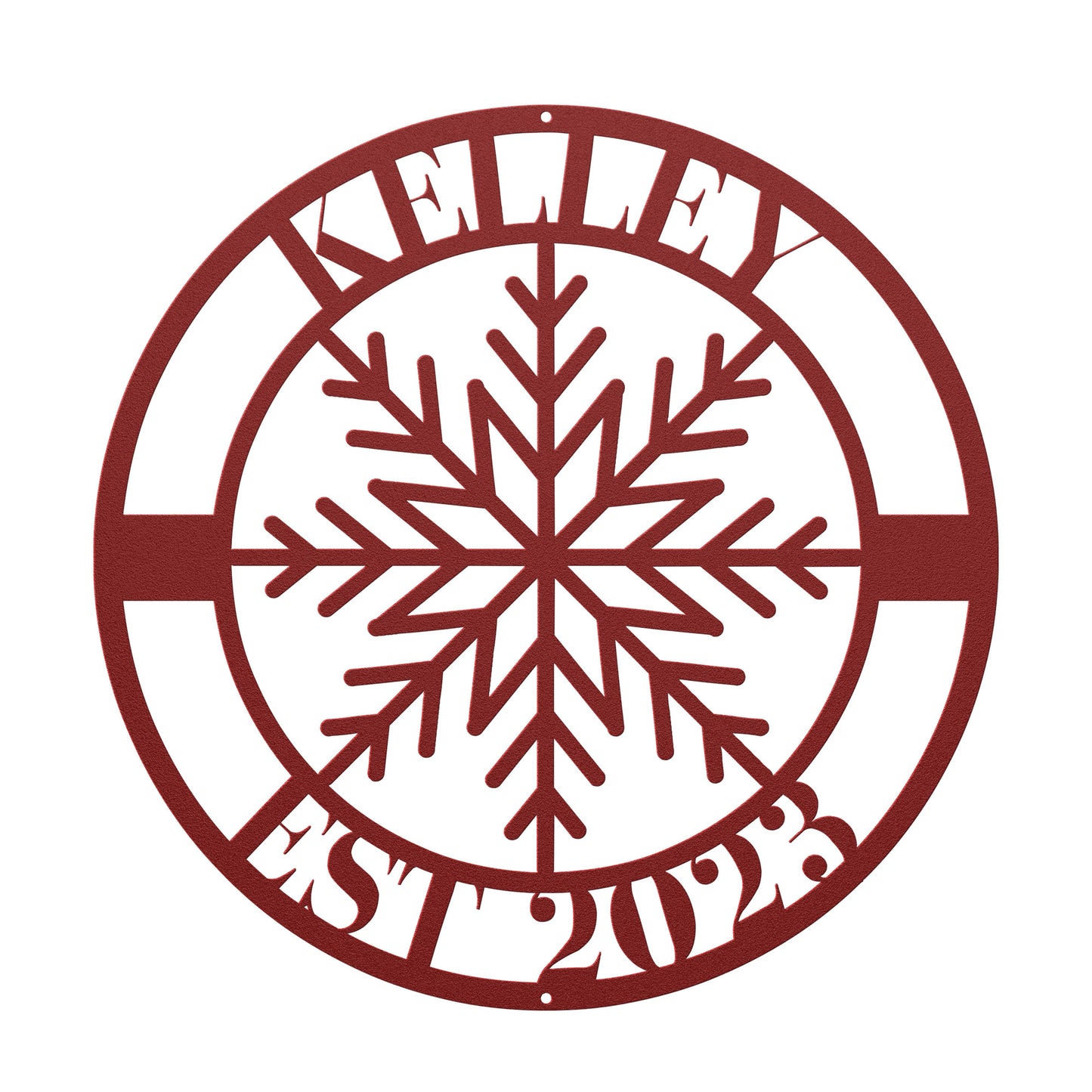 10163 - * Custom Snowflake Family Sign