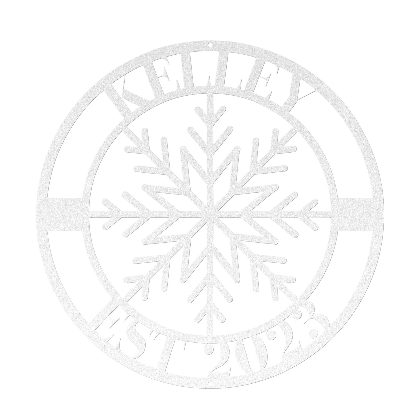 10163 - * Custom Snowflake Family Sign
