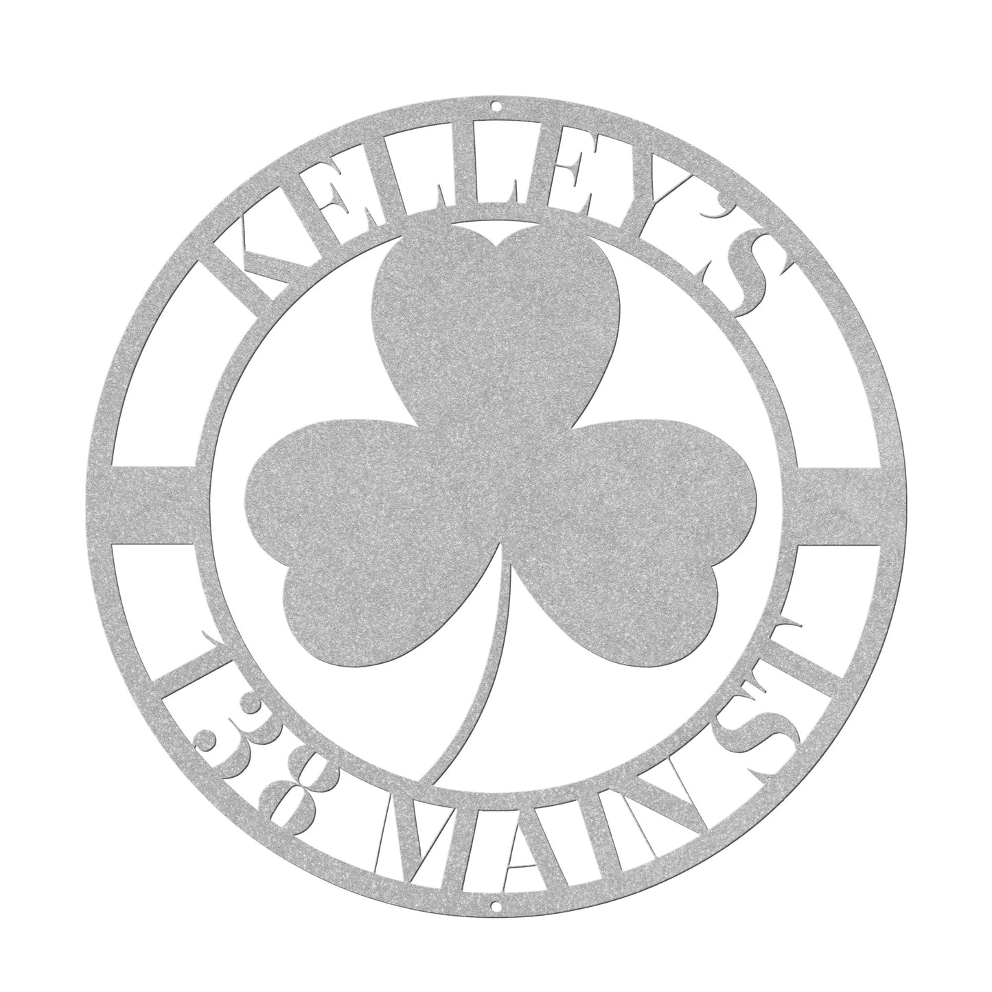 10029 - * Custom Three Leaf Clover Address Sign