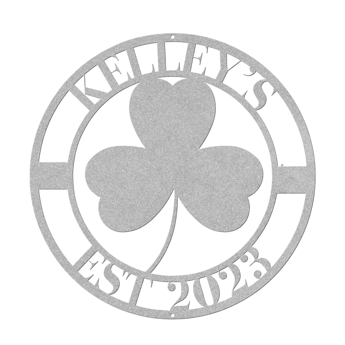 10030 - * Custom Three Leaf Clover Family Metal Sign