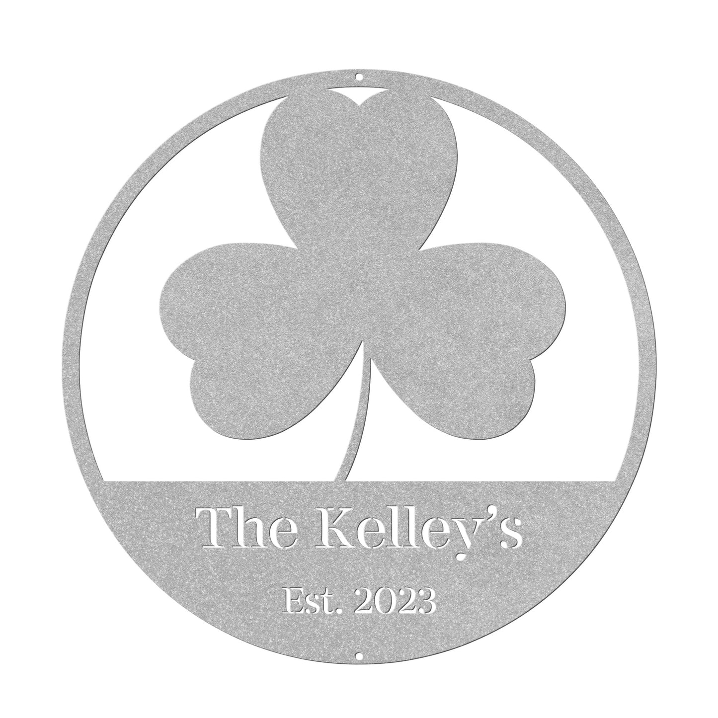10028 - * Custom Three Leaf Clover Family Sign