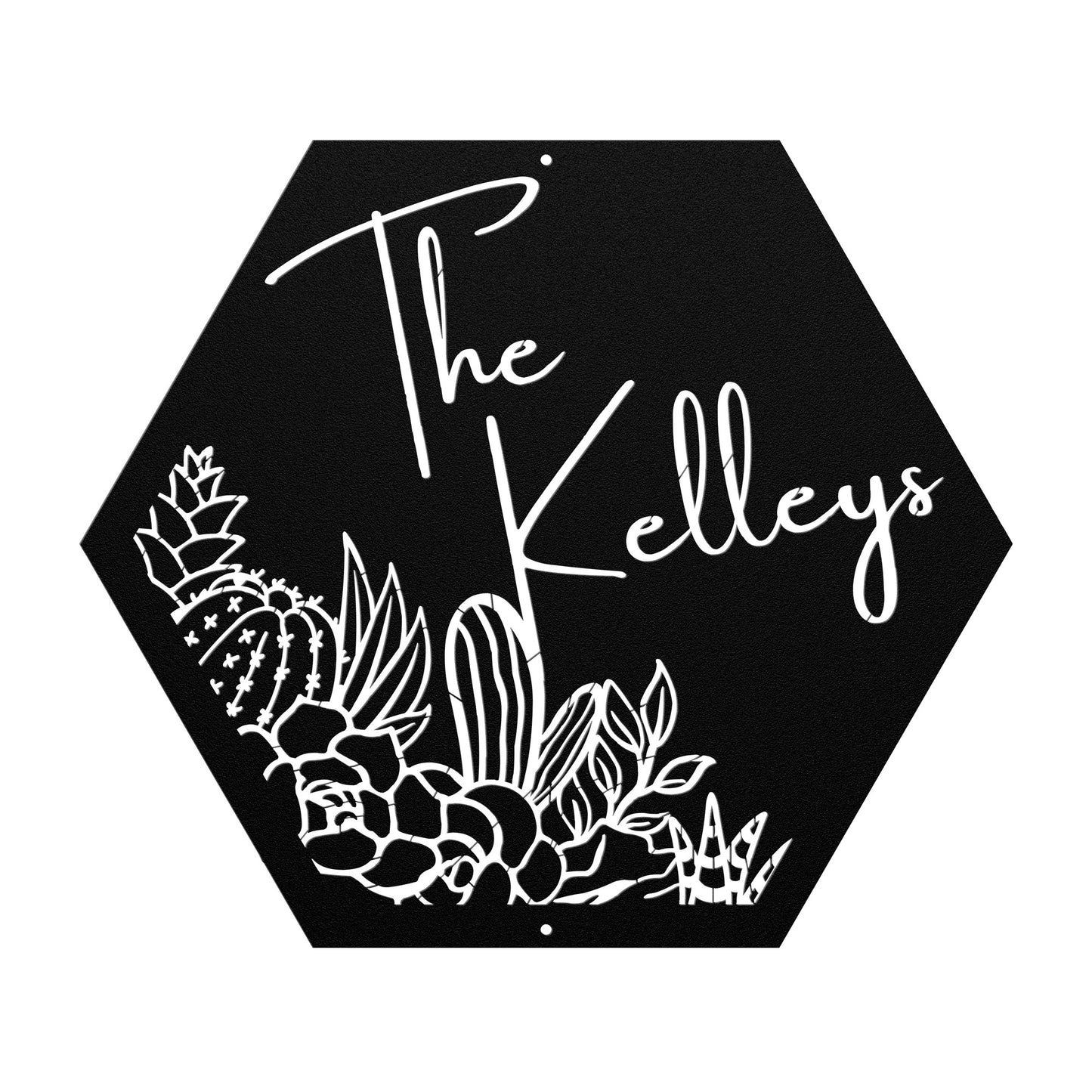 10043 - * Custom Western Cactus Scene Name Sign