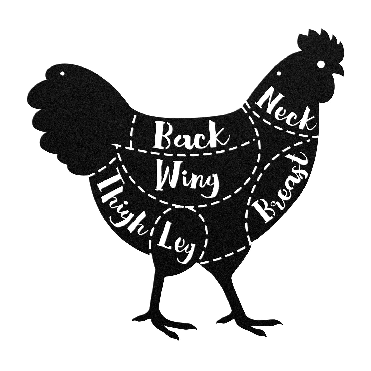 10158 - * Detailed Chicken Cut Outline