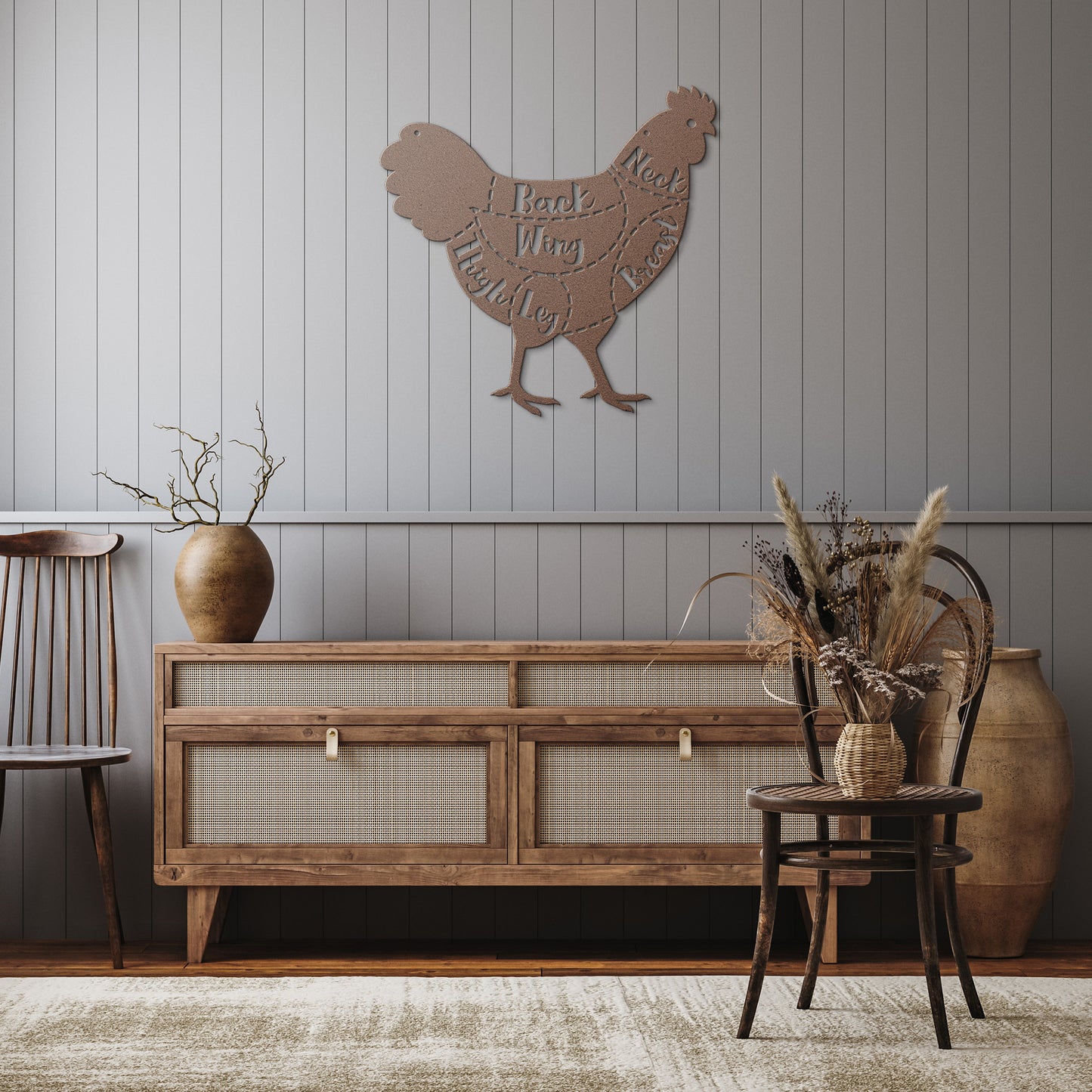 10158 - * Detailed Chicken Cut Outline