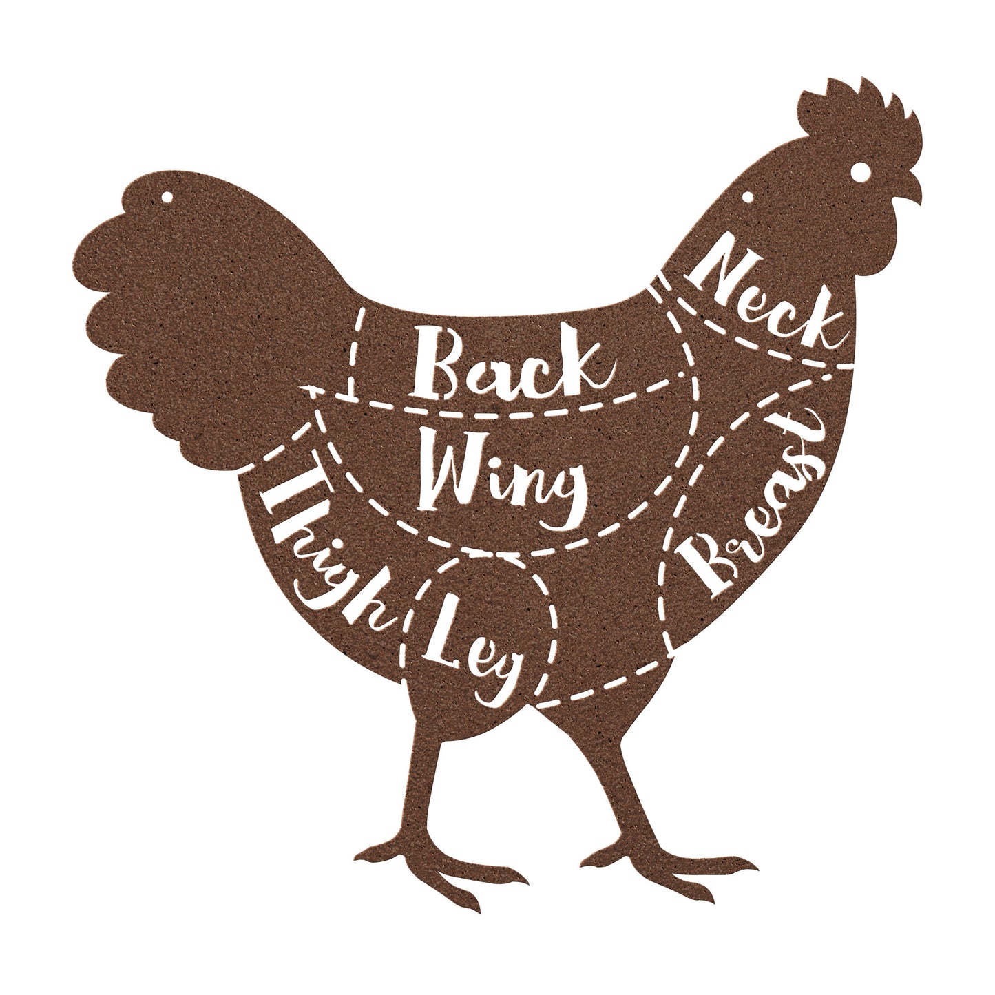 10158 - * Detailed Chicken Cut Outline