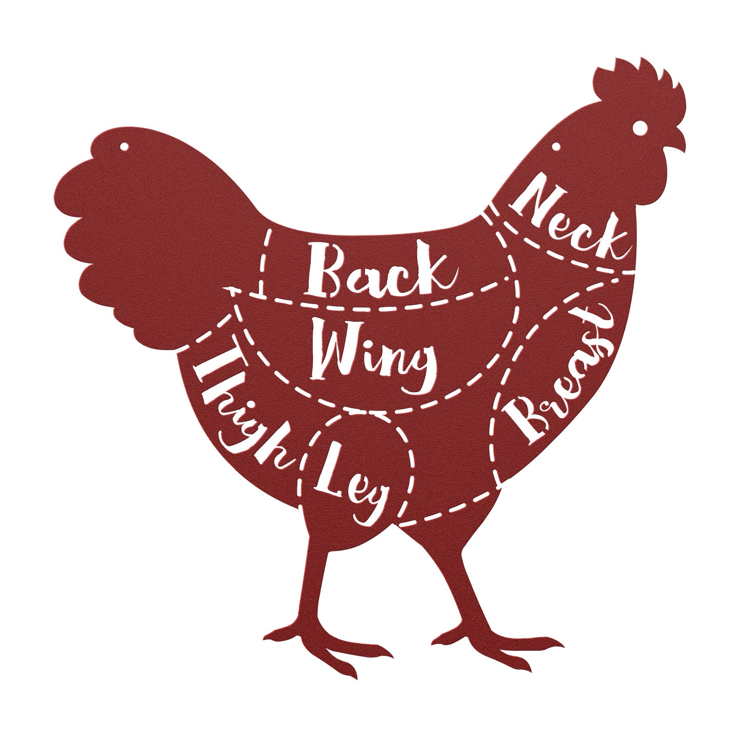 10158 - * Detailed Chicken Cut Outline