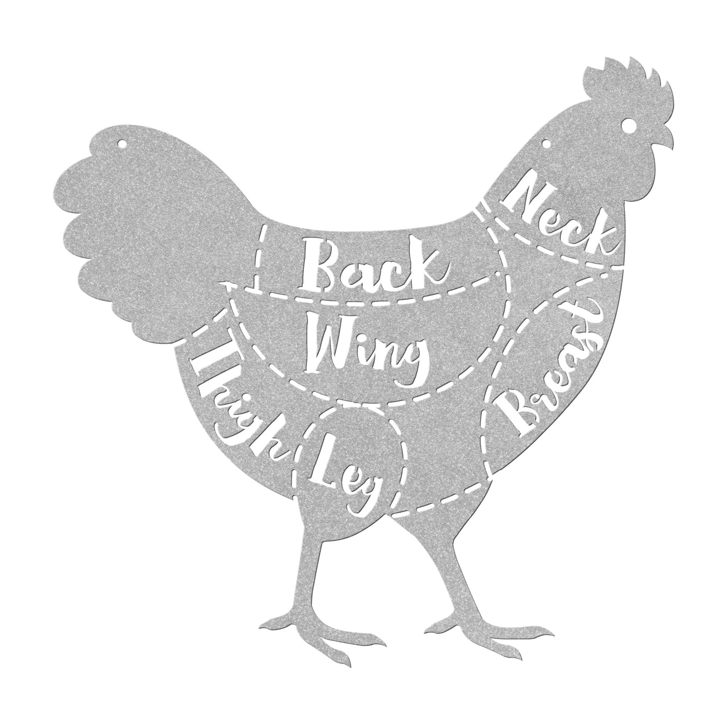 10158 - * Detailed Chicken Cut Outline