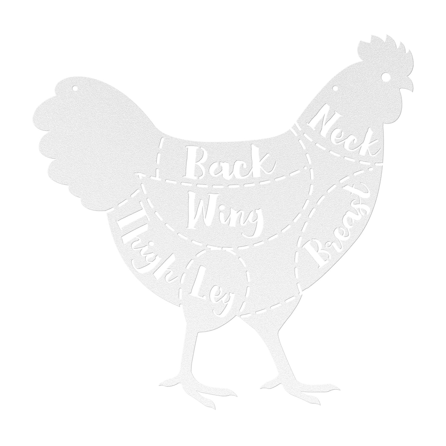 10158 - * Detailed Chicken Cut Outline