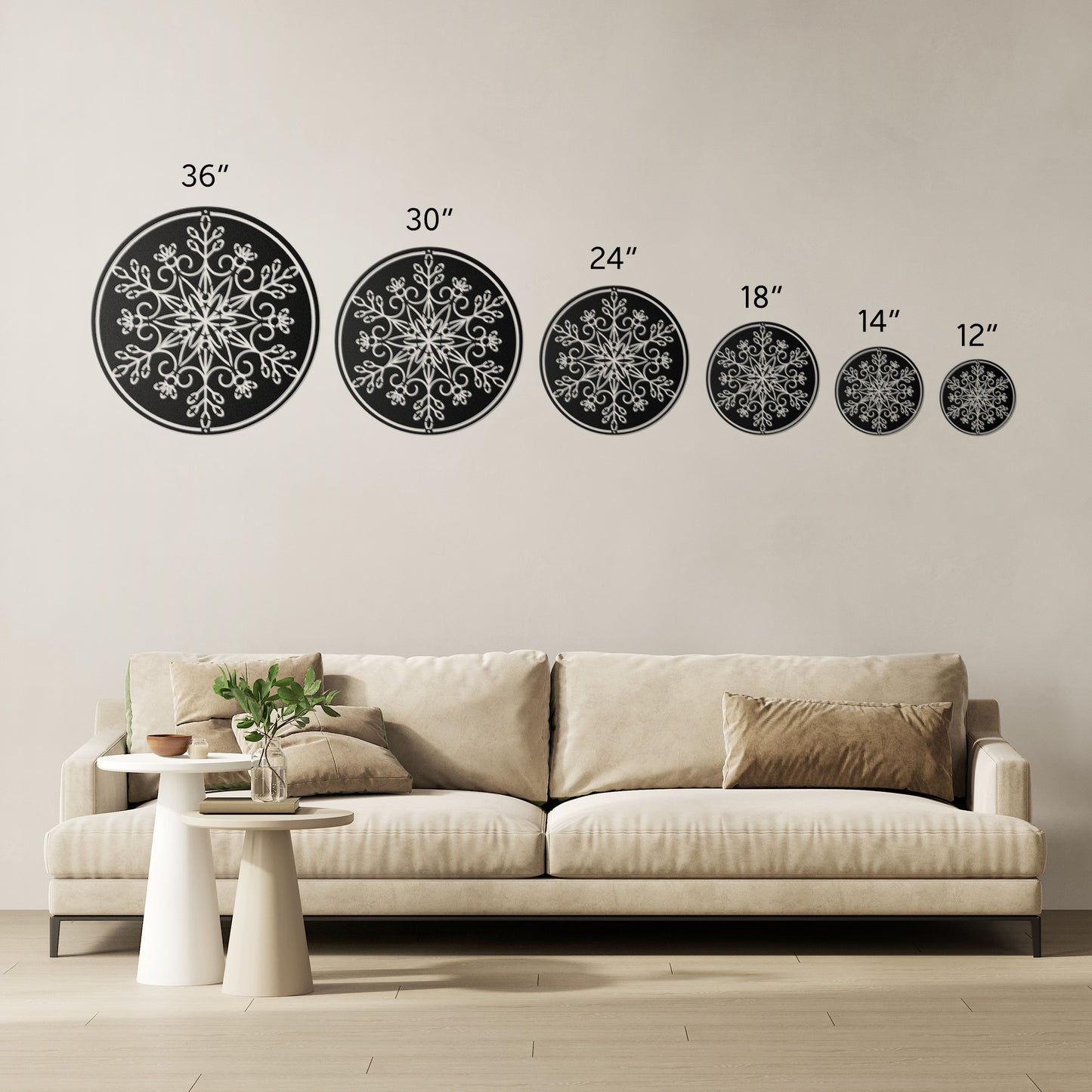 10157 - * Detailed Snowflake Metal Sign
