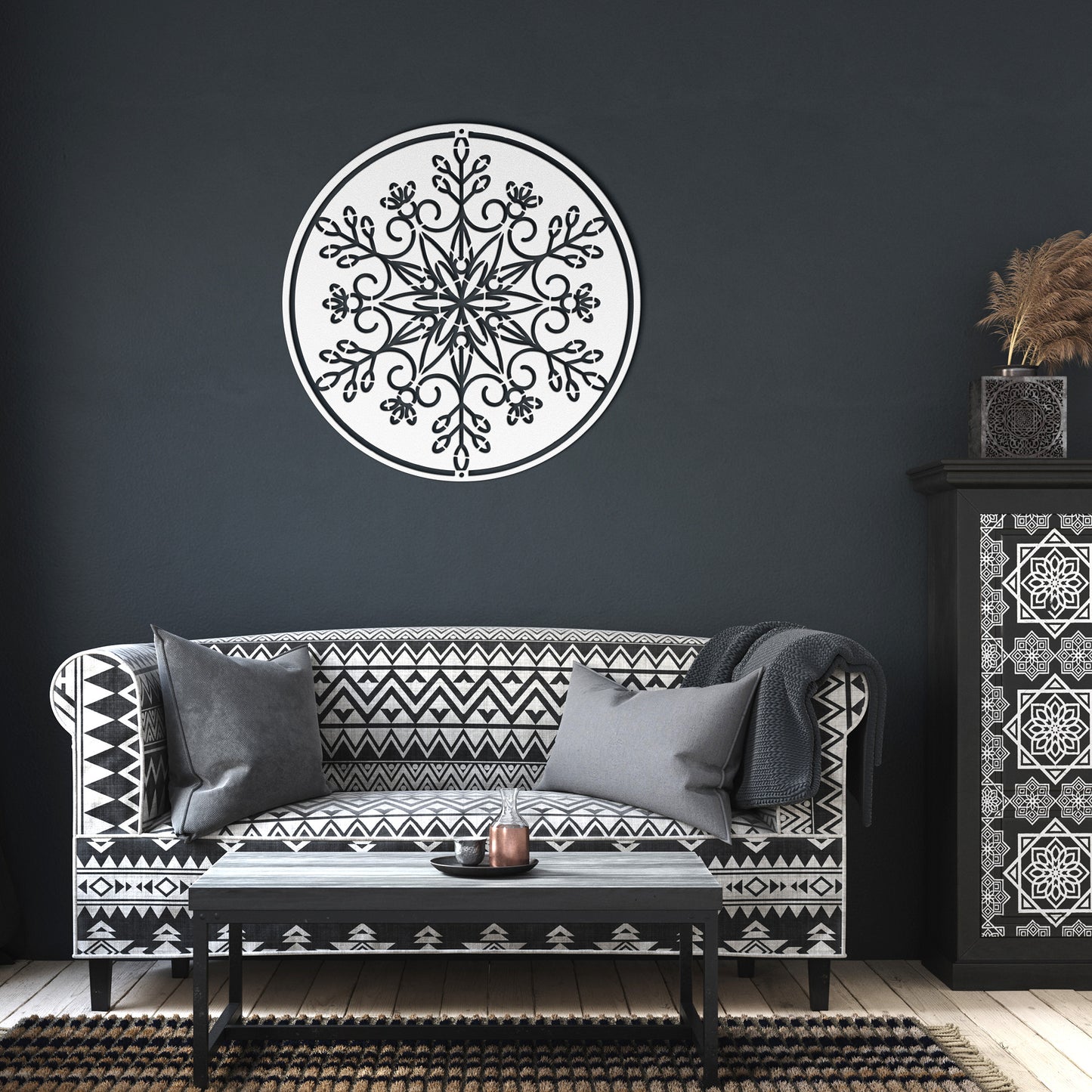 10157 - * Detailed Snowflake Metal Sign