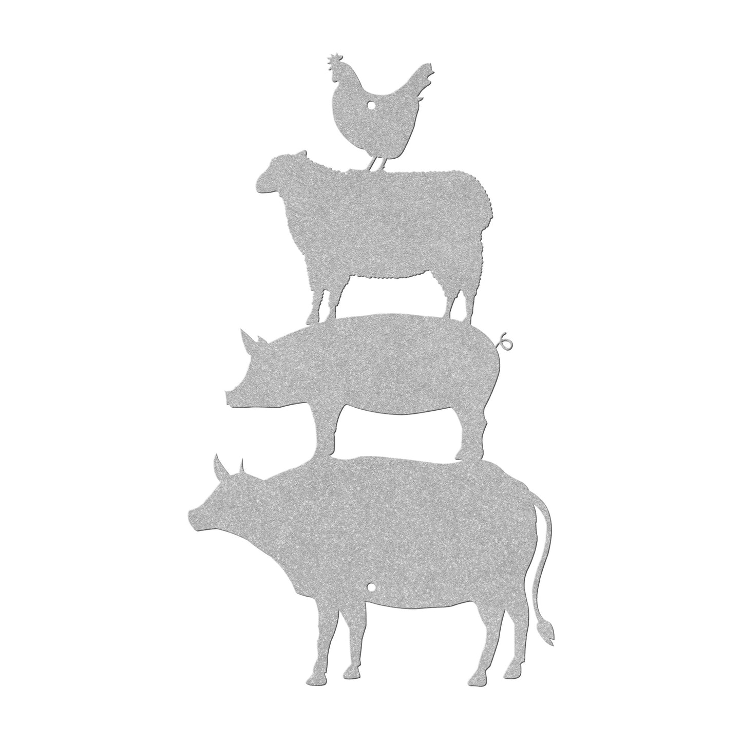 10098 - Farm Animal Stack Sheep, Chicken, Pig, Cow Sign