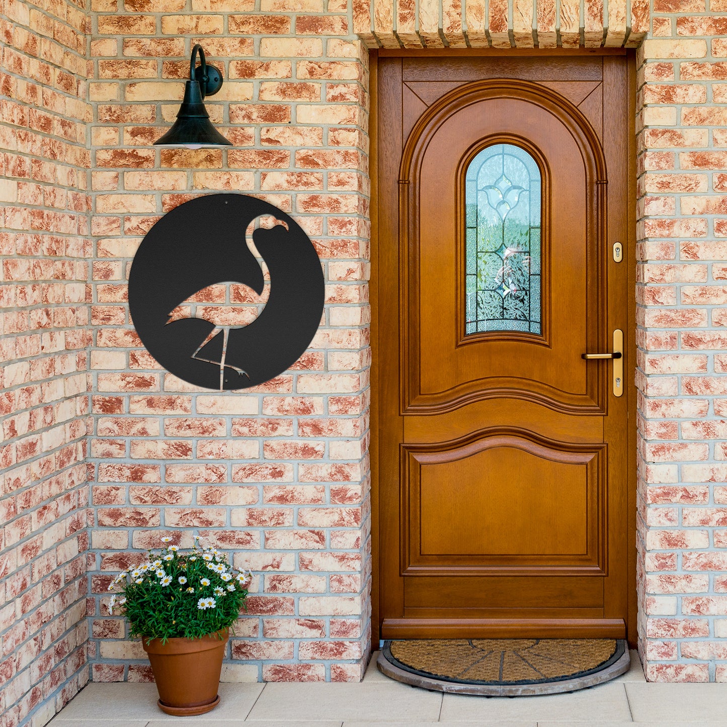 10097 - Flamingo Cutout Metal Sign