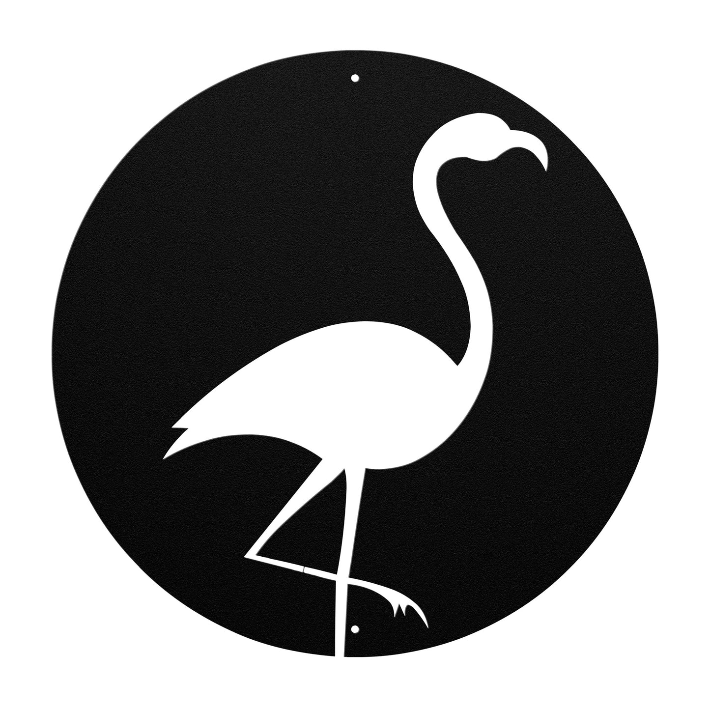 10097 - Flamingo Cutout Metal Sign