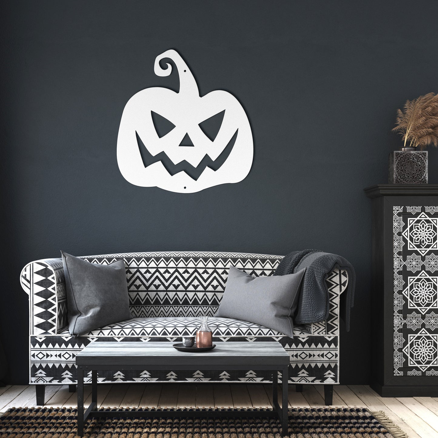 10147 - * Jack O Lantern Metal Wall Art