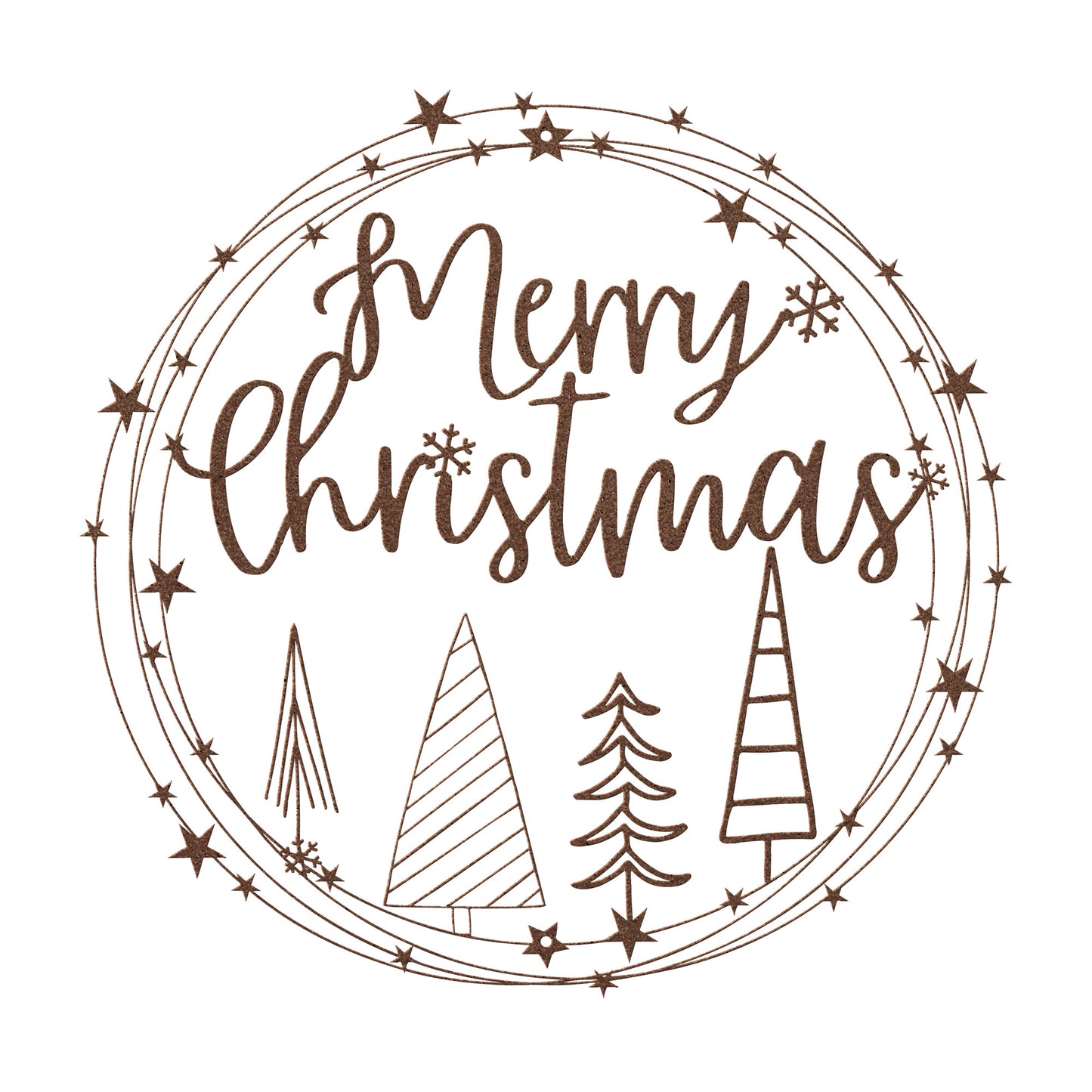 10142 - * Merry Christmas Circular Tree Wall Art