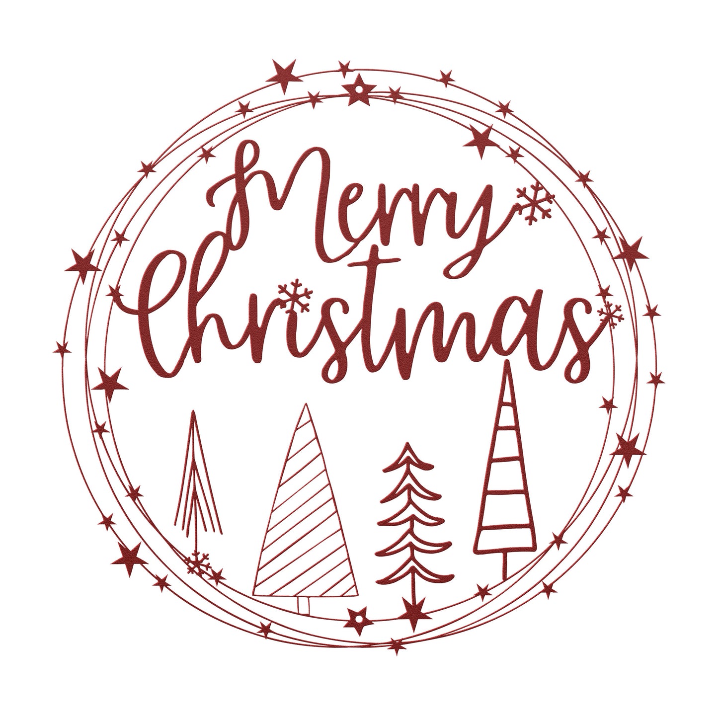 10142 - * Merry Christmas Circular Tree Wall Art