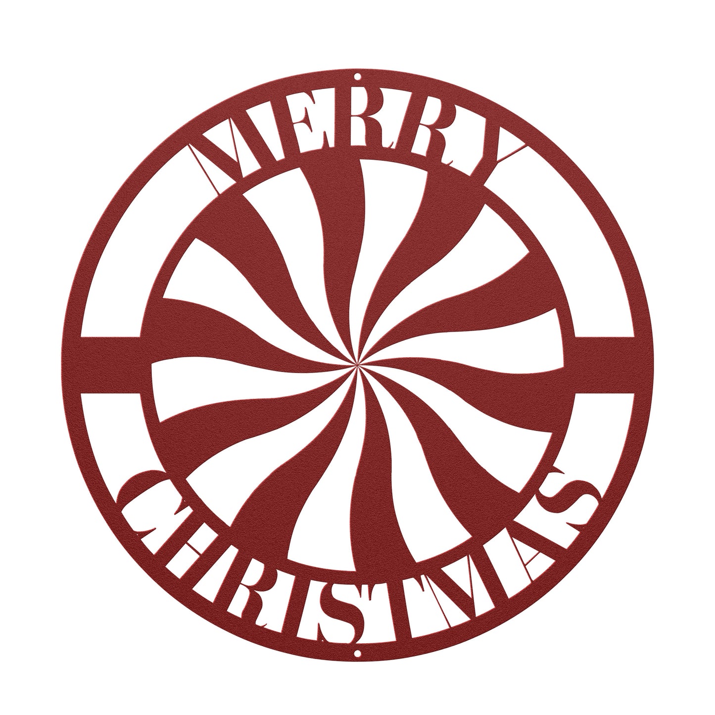 10139 - * Merry Christmas Peppermint Metal Sign