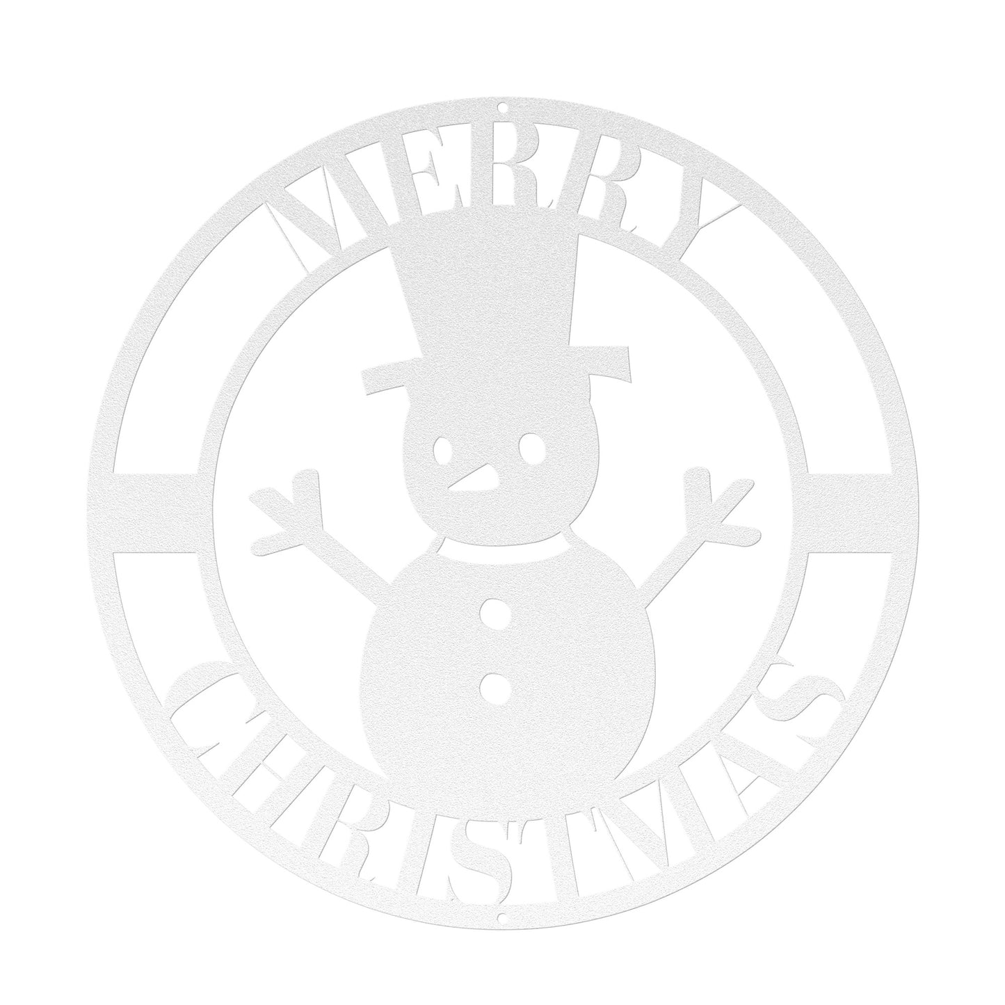 10090 - Merry Christmas Snowman Circular Sign